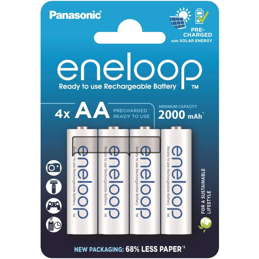 Аккумулятор PANASONIC Eneloop AA 2000mAh 4шт/уп (BK-3MCDE/4CP)