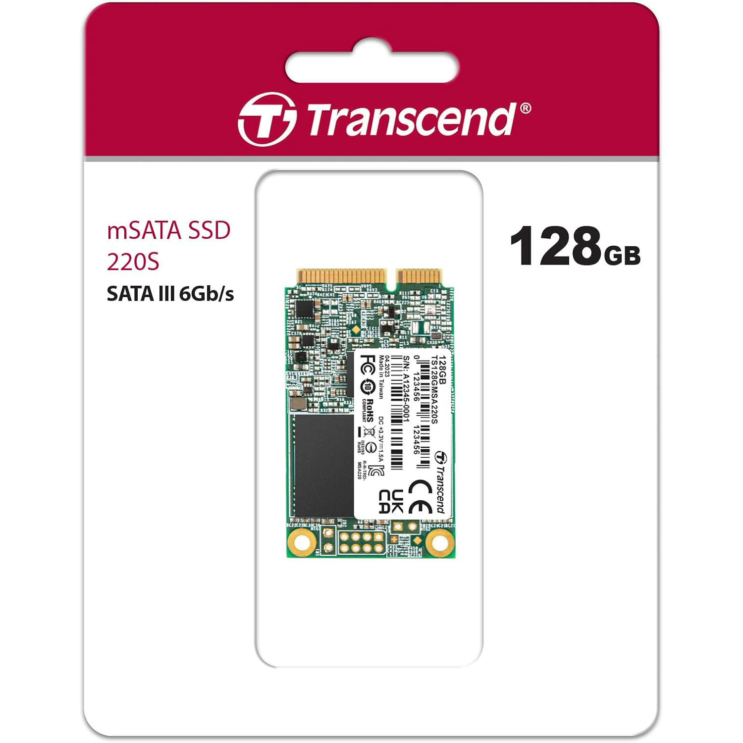 SSD диск TRANSCEND MSA220S 128GB mSATA (TS128GMSA220S)