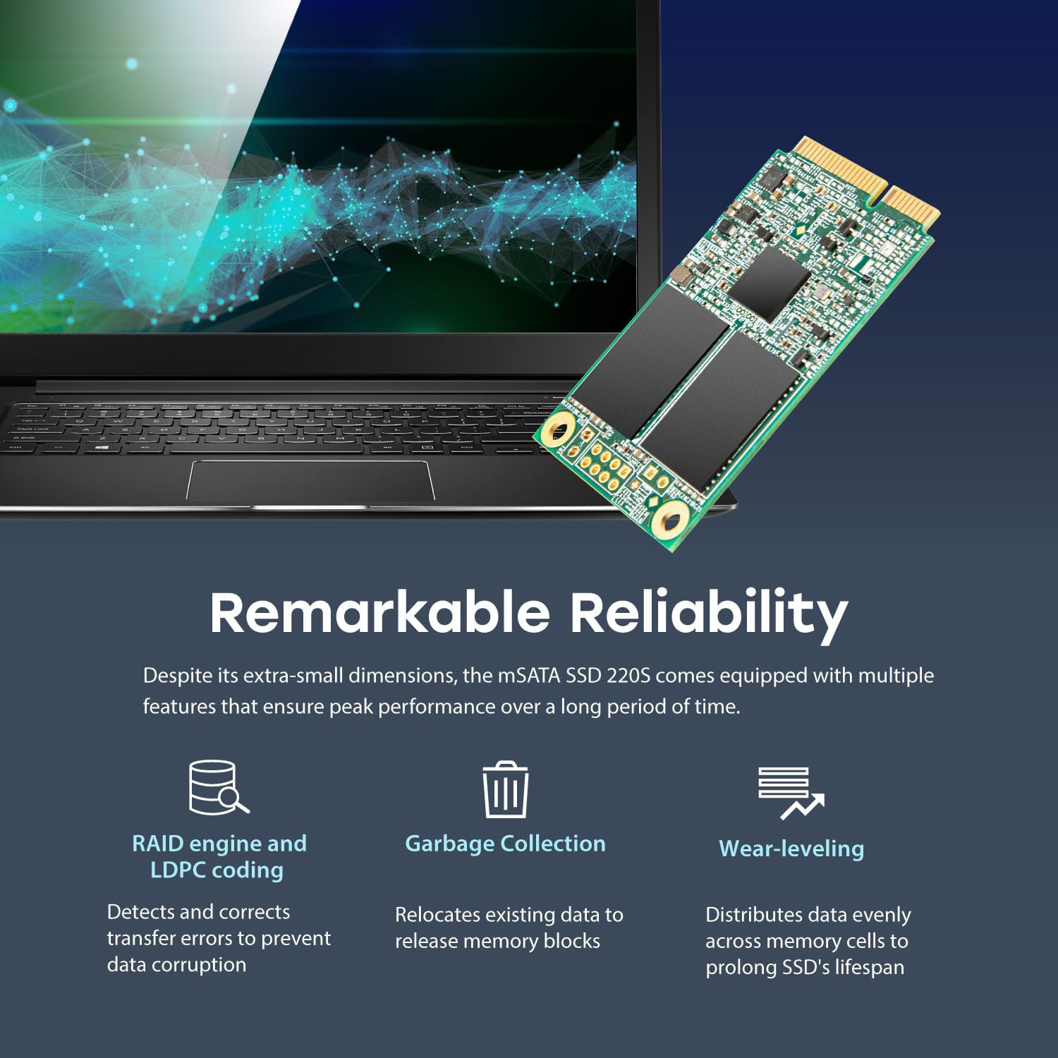SSD диск TRANSCEND MSA220S 128GB mSATA (TS128GMSA220S)