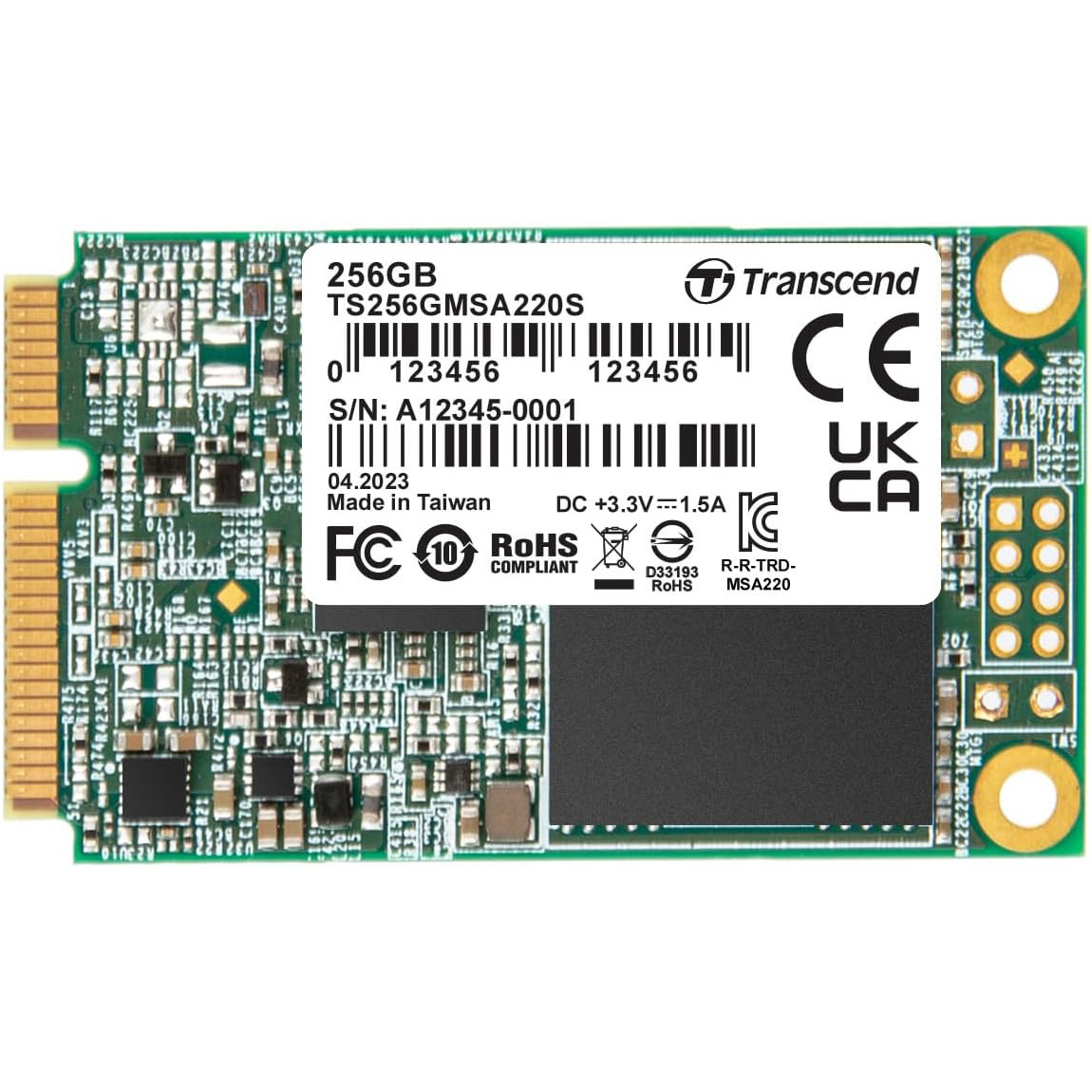 SSD диск TRANSCEND MSA220S 256GB mSATA (TS256GMSA220S)