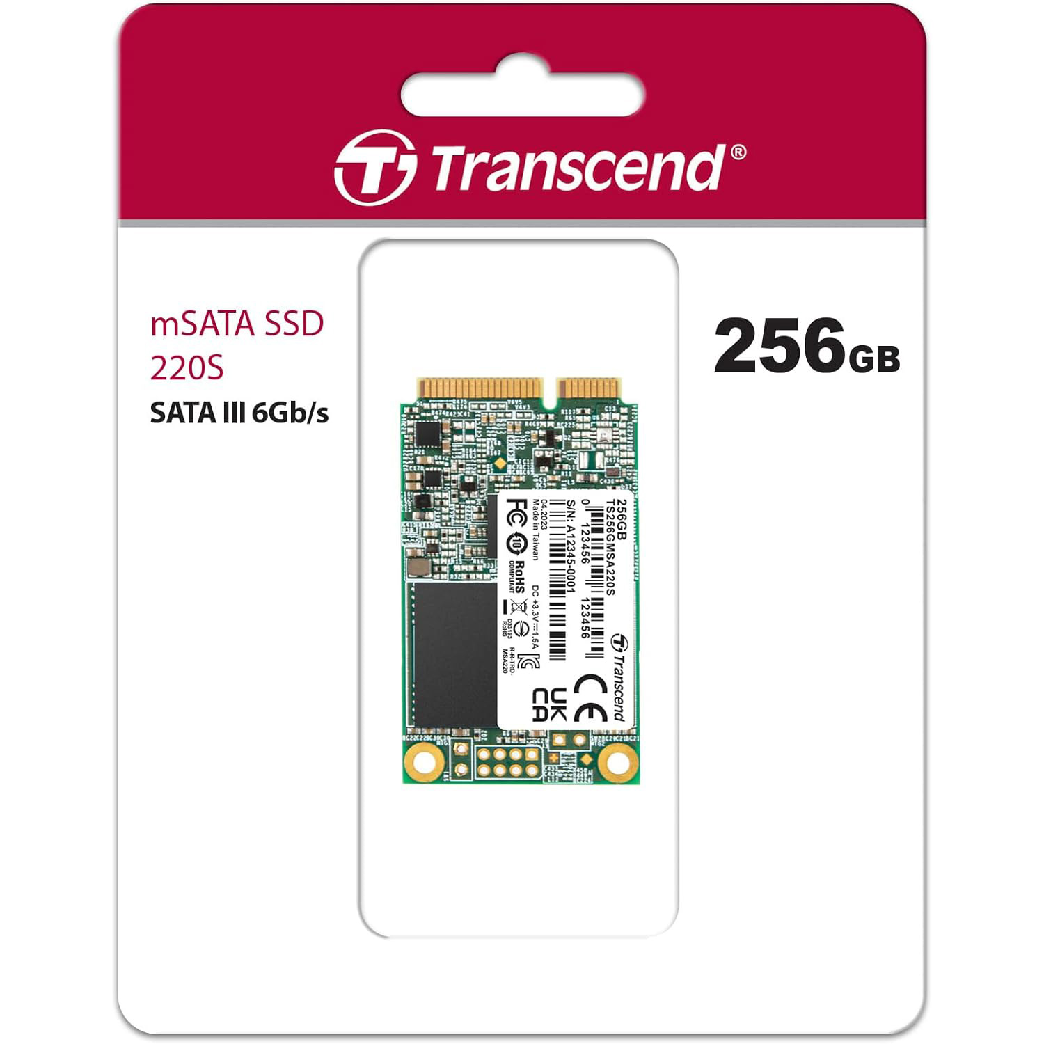 SSD диск TRANSCEND MSA220S 256GB mSATA (TS256GMSA220S)
