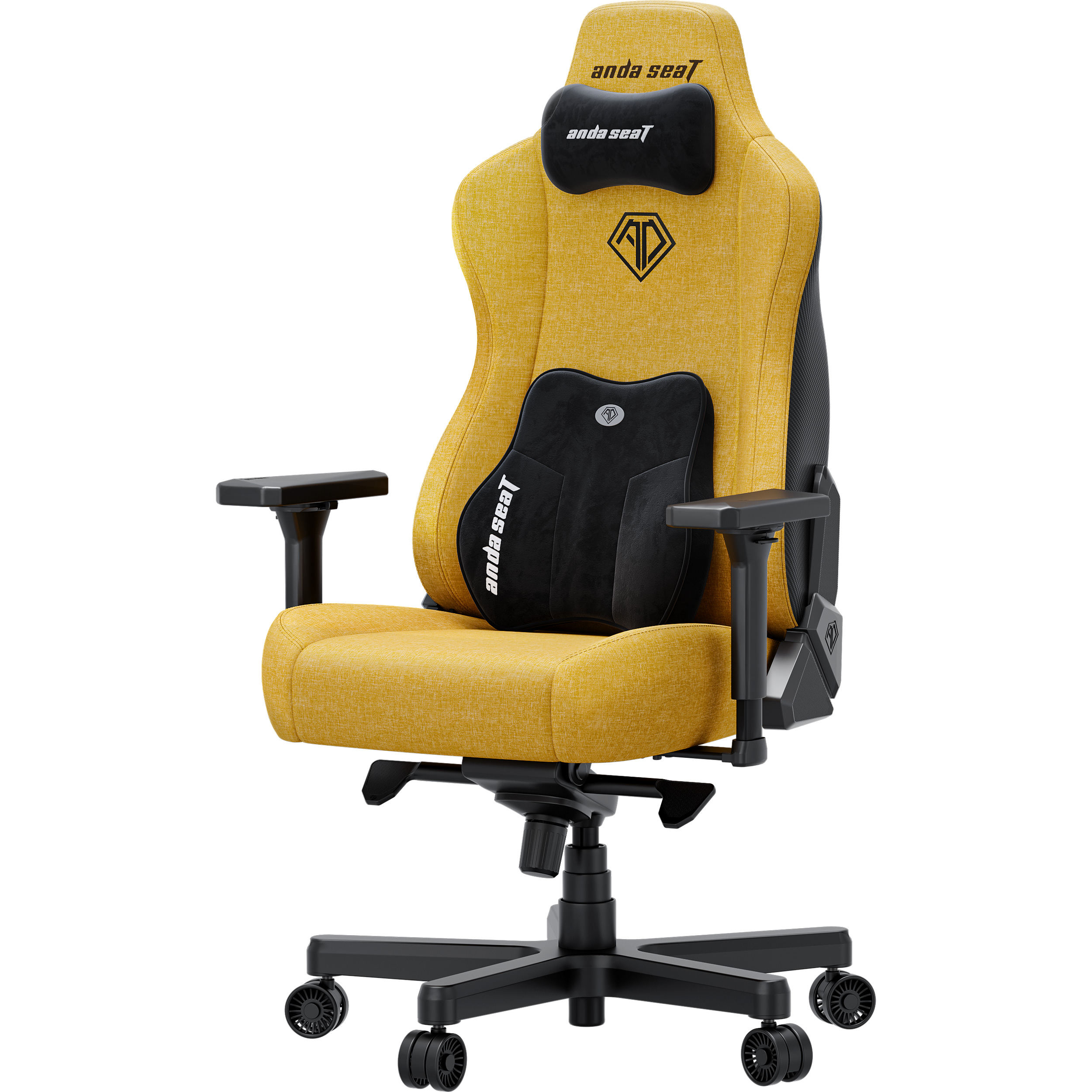 Крісло геймерське ANDA SEAT Kaiser 3E Fabric XL Bright Yellow