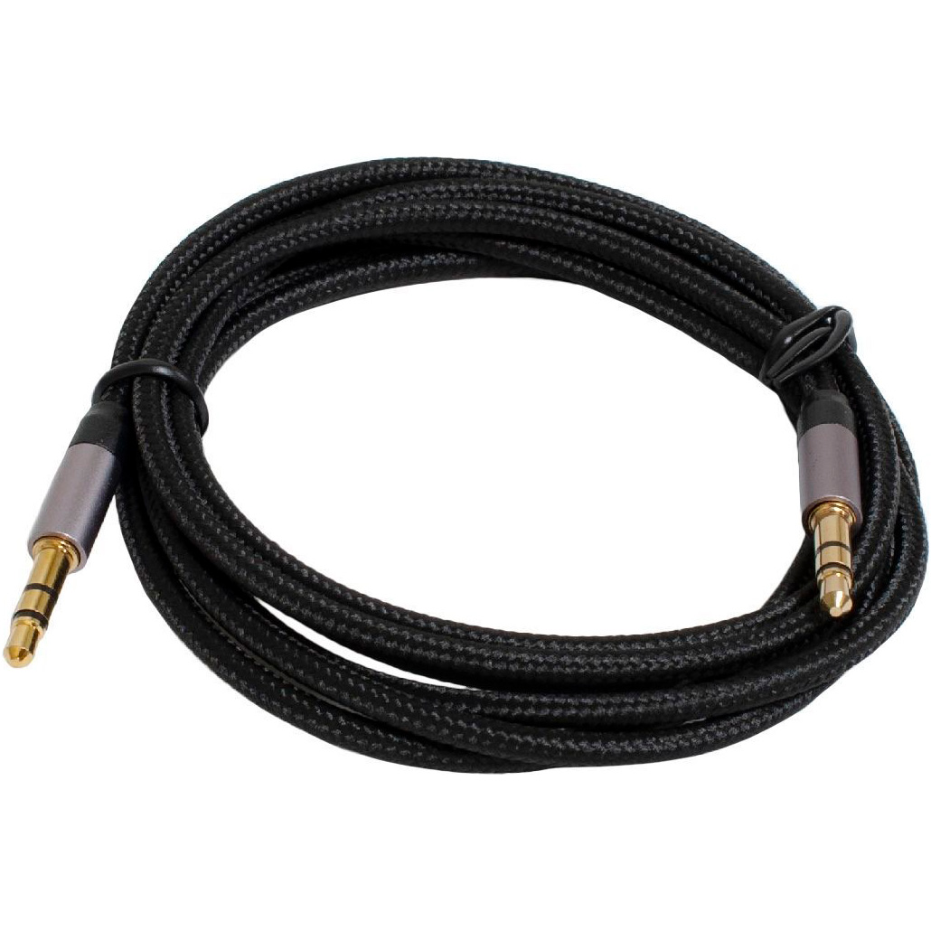 Кабель PATRON mini-jack 3.5mm 1.2м Black
