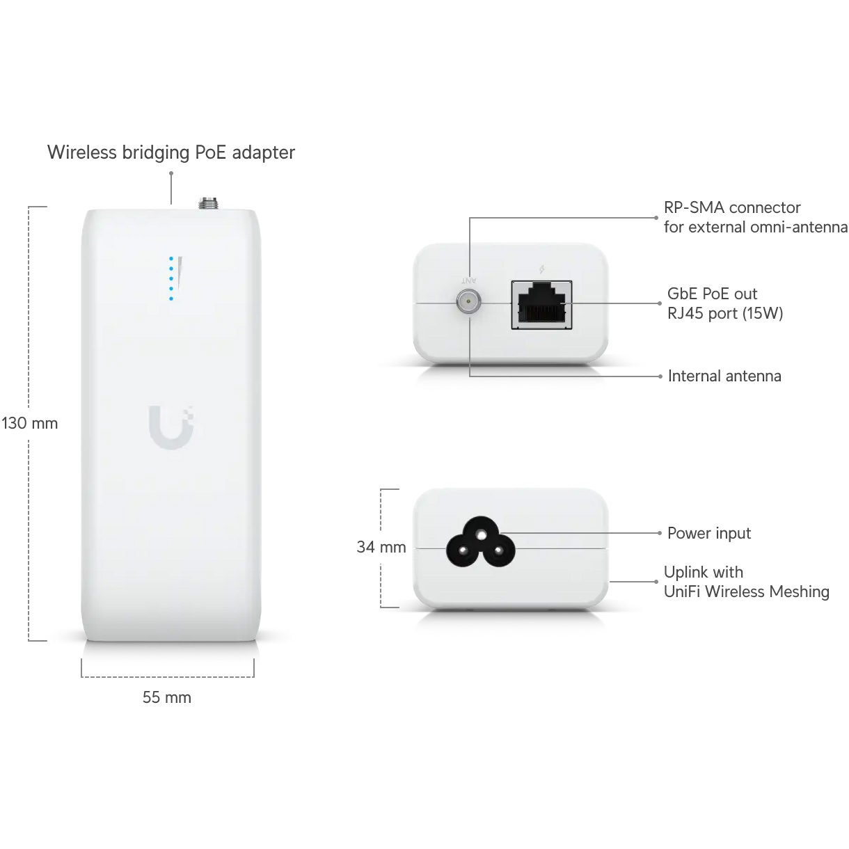 Wi-Fi міст із PoE UBIQUITI UniFi Device Bridge (UDB)