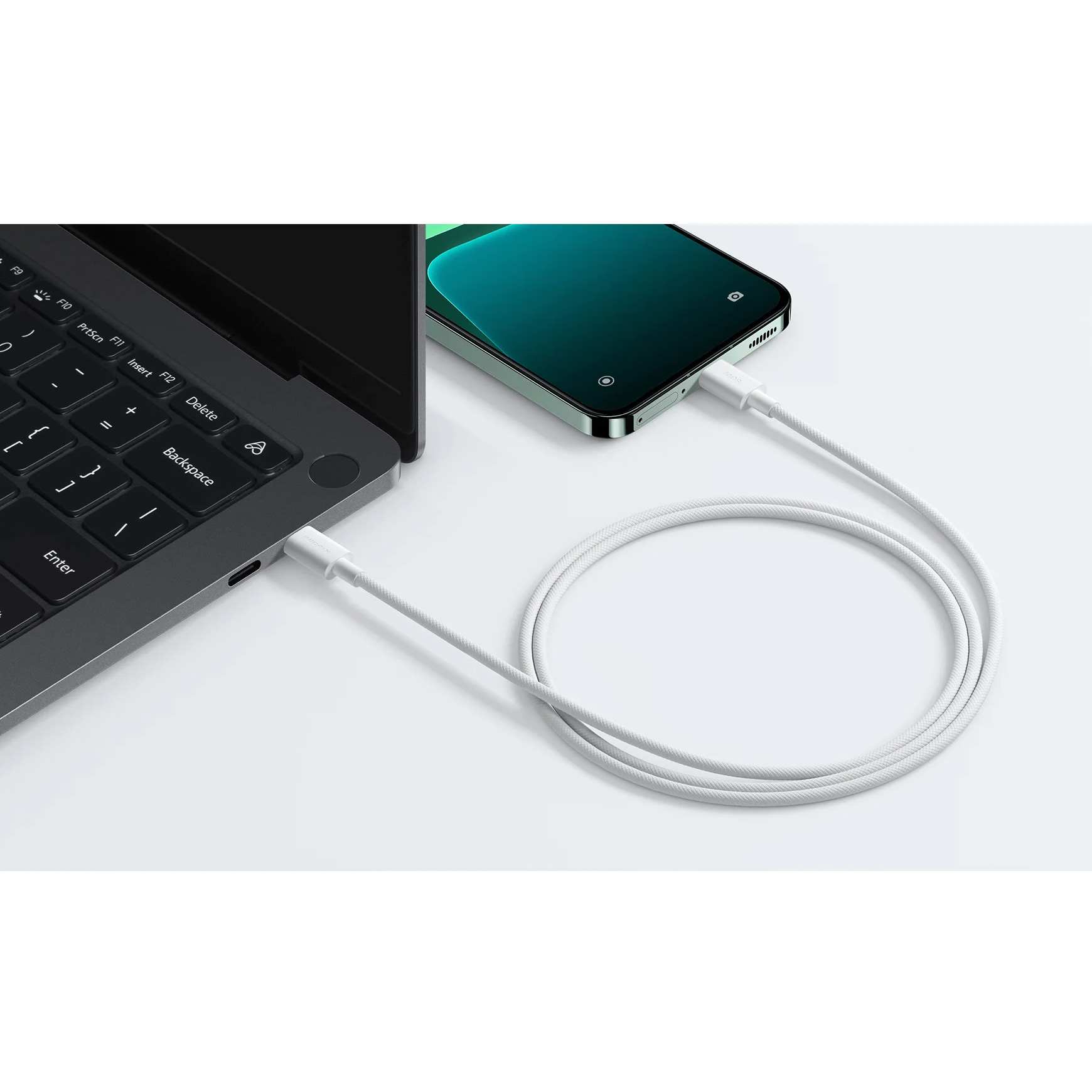 Кабель XIAOMI 3A Braided Type-C to Type-C 1м White (BHR0878GL)