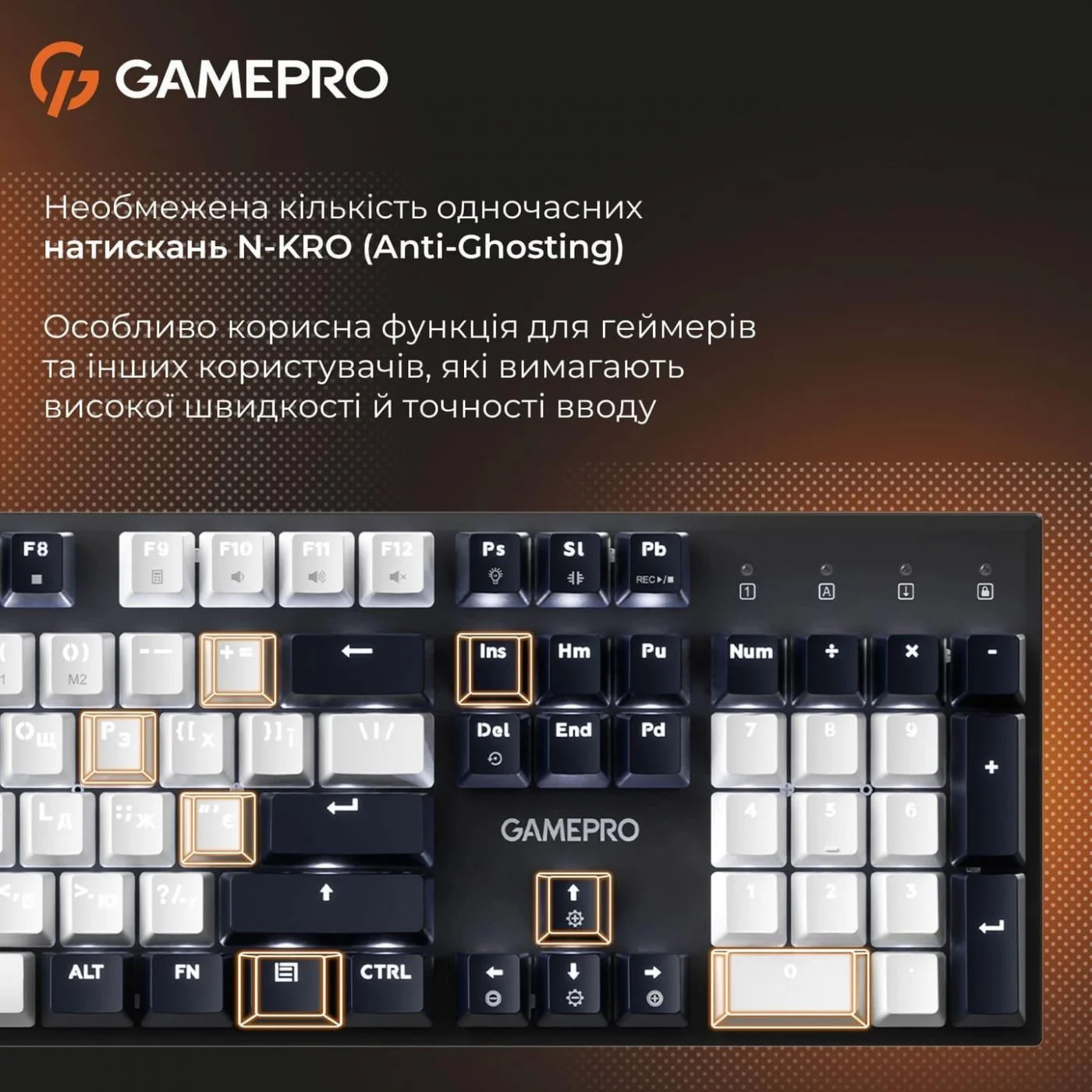 Клавіатура GAMEPRO Genesis Metallic MK144B