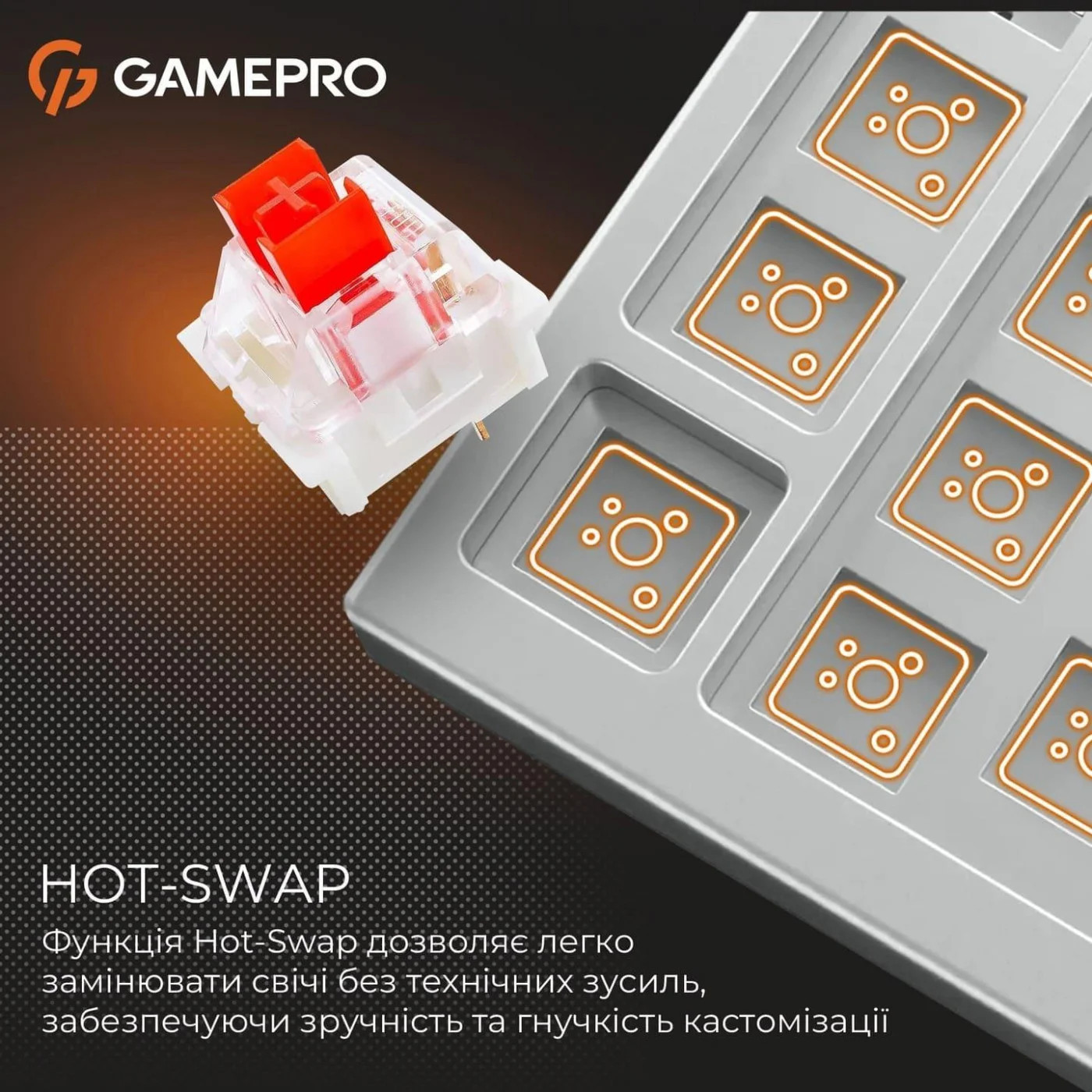 Клавіатура GAMEPRO Genesis Metallic MK144G