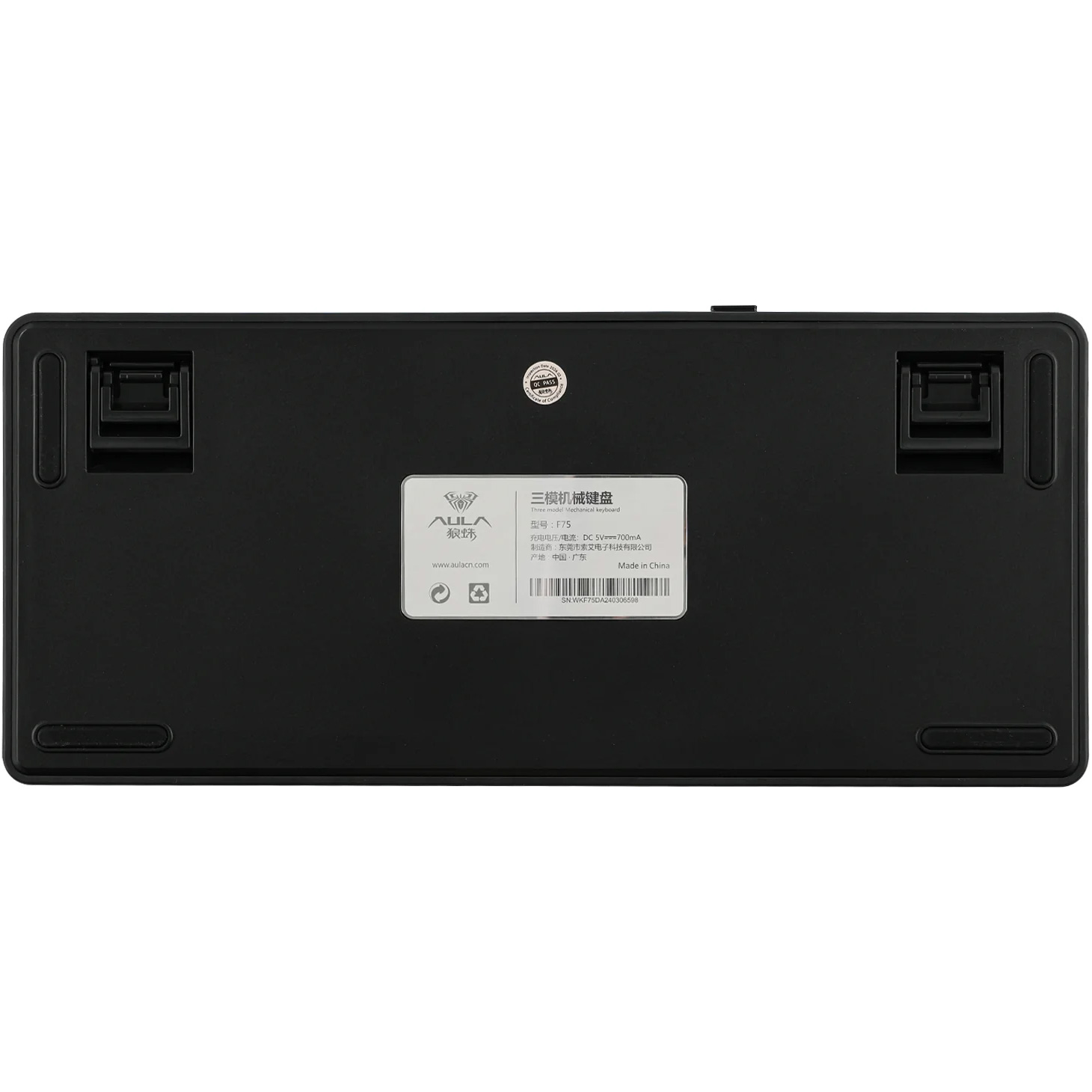 Клавіатура бездротова AULA F75 Gasket Leobog Reaper Switch Black/Gray (6948391209913)