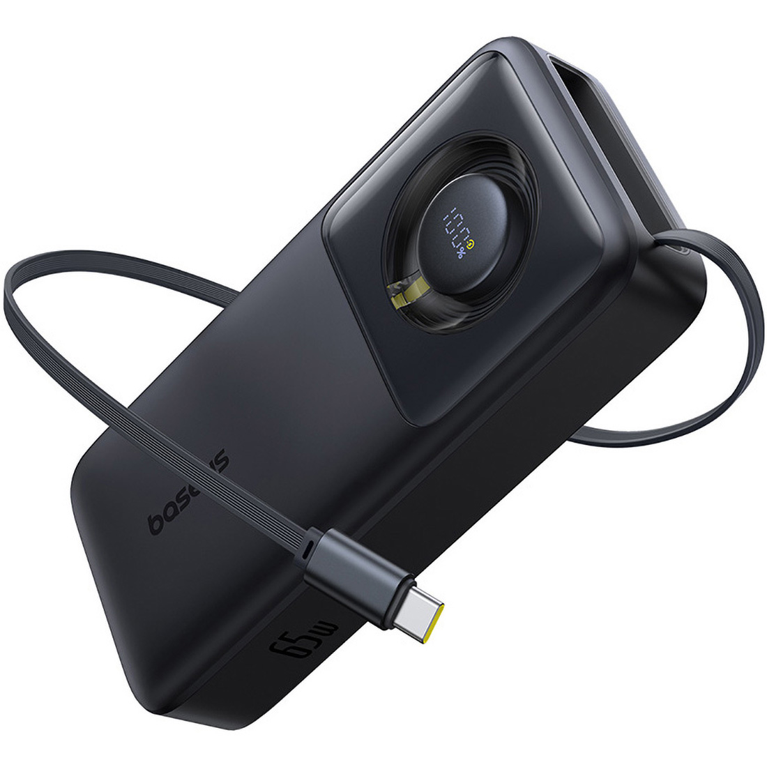 Повербанк BASEUS Free2Pull Power Bank with Retractable USB-C Cable 65W 20000mAh Cosmic Black (P10073700123-00)