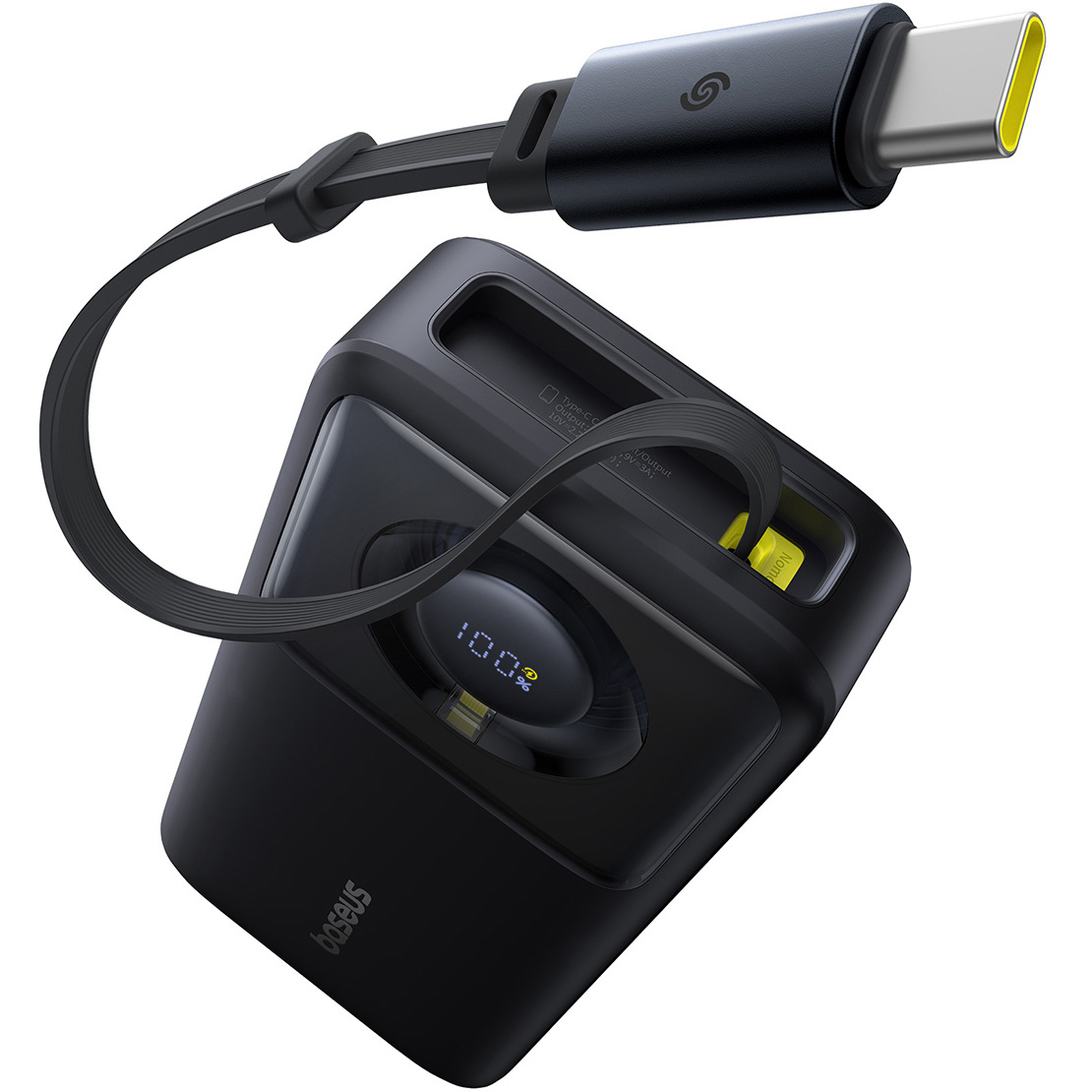 Повербанк BASEUS Free2Pull Power Bank with Retractable USB-C Cable 65W 20000mAh Cosmic Black (P10073700123-00)