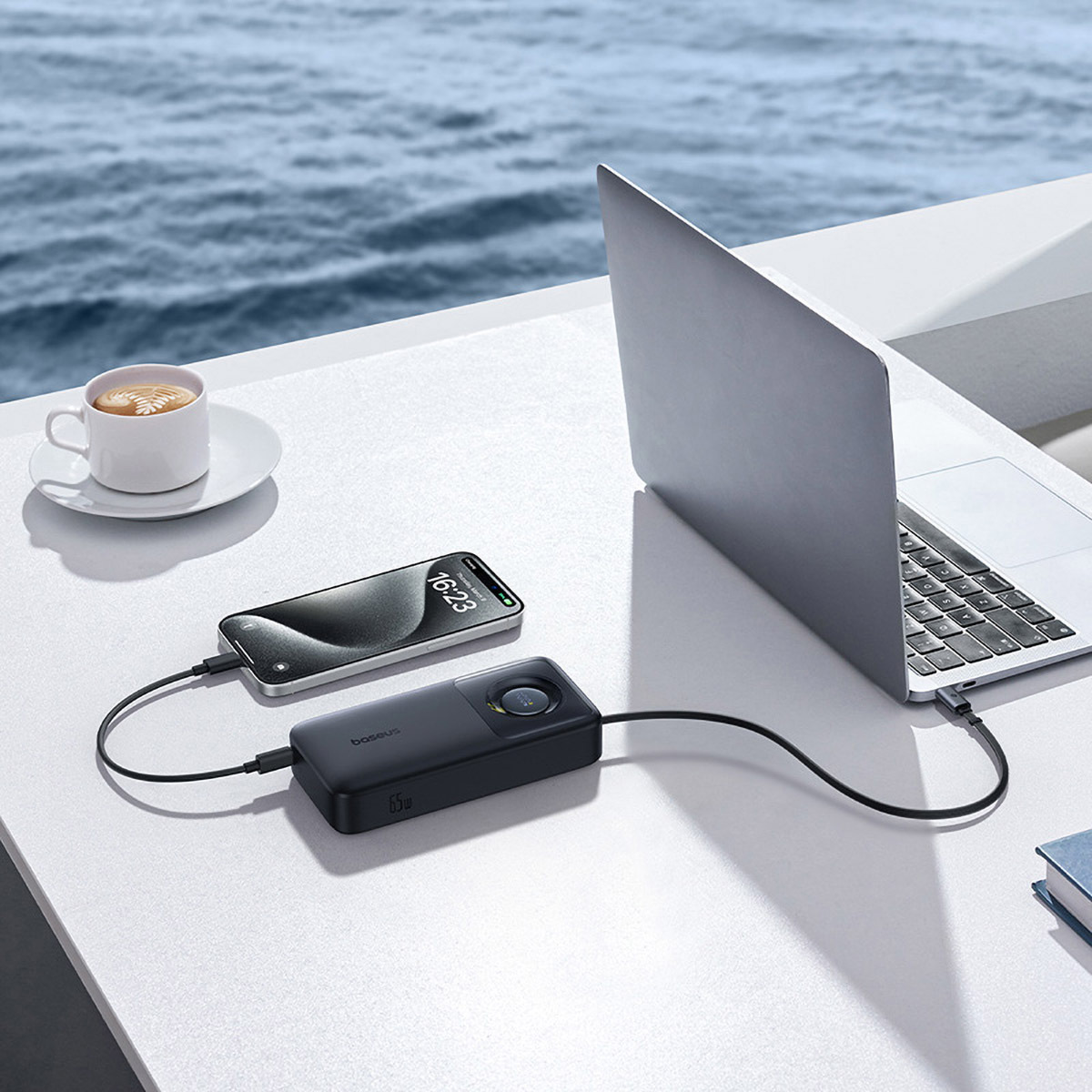 Повербанк BASEUS Free2Pull Power Bank with Retractable USB-C Cable 65W 20000mAh Cosmic Black (P10073700123-00)
