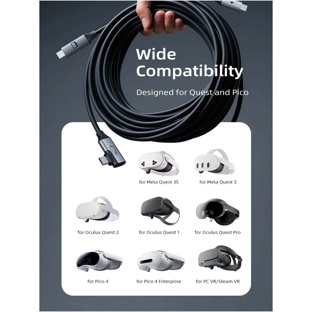 Кабель CABLETIME USB3.0 CM/2CM 36W VR Link 5м (CA44P)