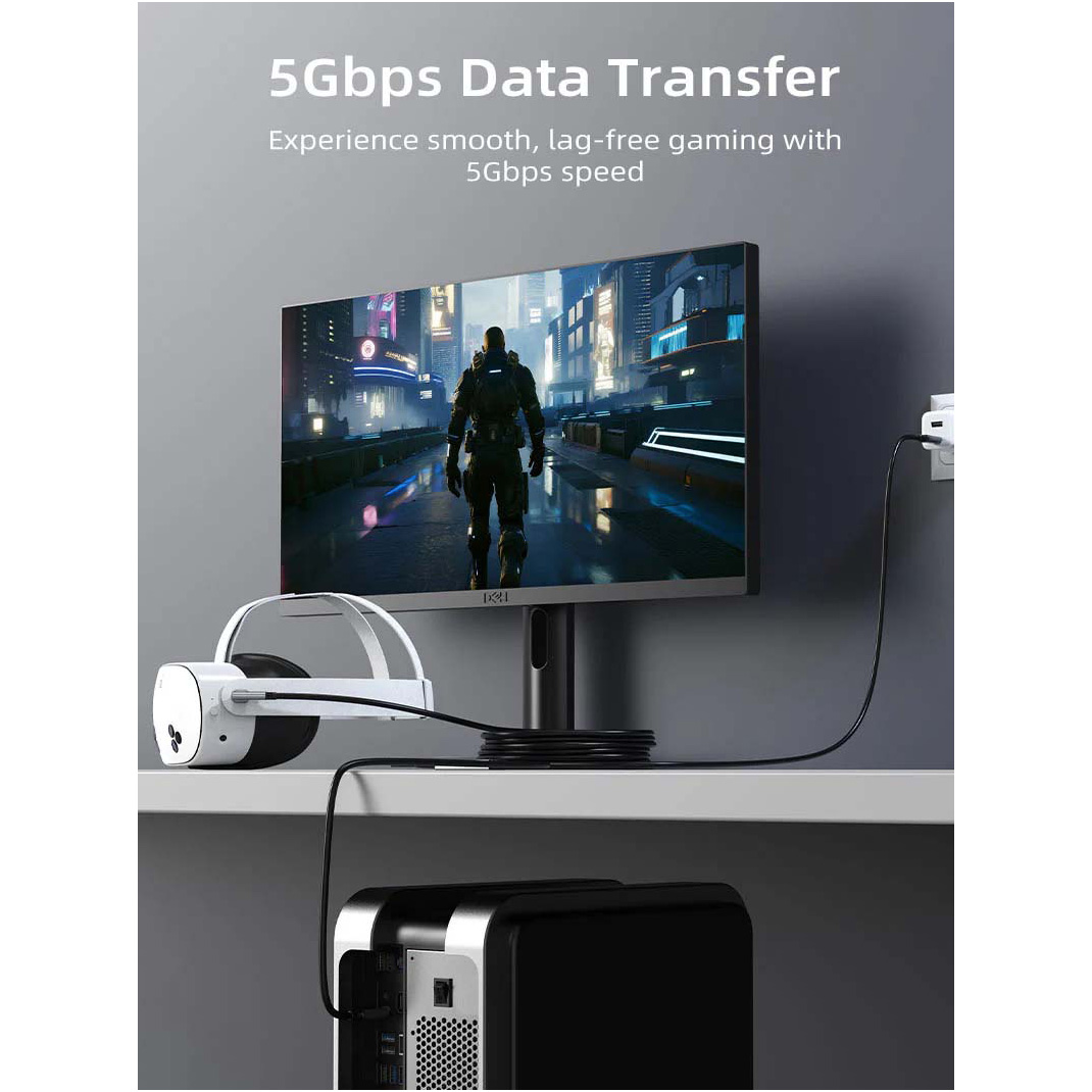 Кабель CABLETIME USB3.0 CM/2CM 36W VR Link 5м (CA44P)