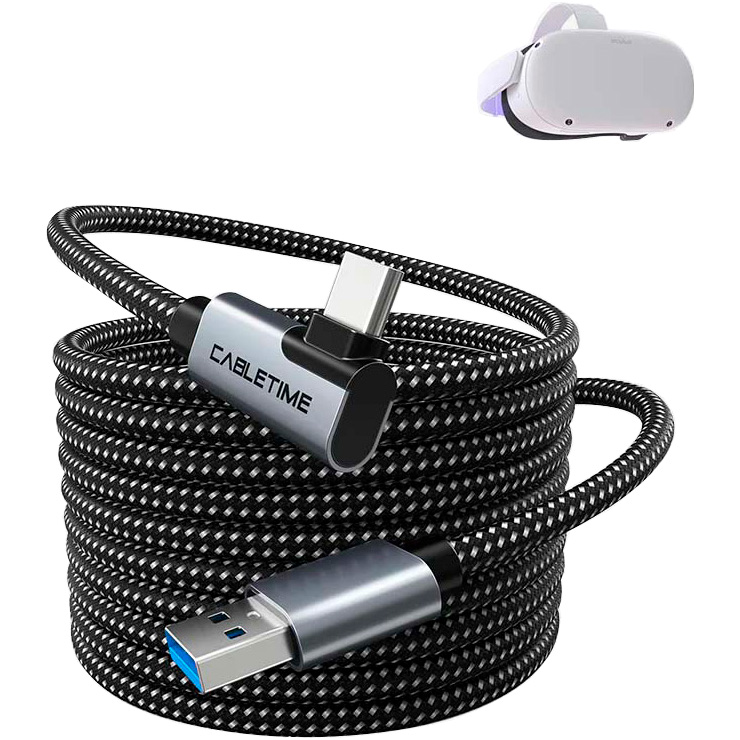 Кабель CABLETIME USB3.0 AM/CM 36W Data Link to Oculus Quest 2 VR Alternative 5м (CA43P)