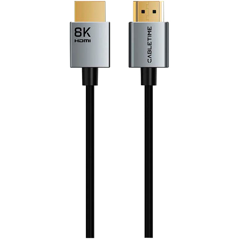 Кабель CABLETIME 8K 60Hz Ultra Slim HDMI v2.1 2м Black (CH14L)