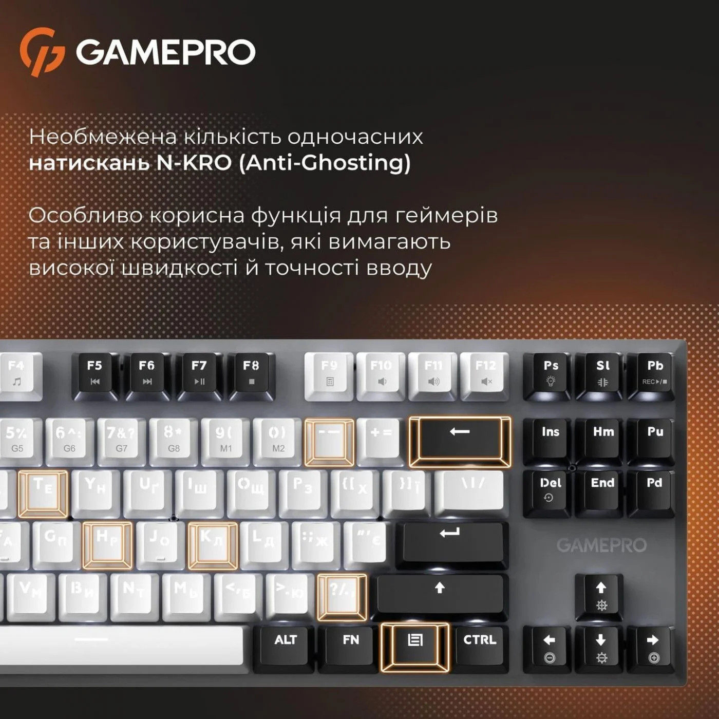 Клавіатура GAMEPRO Genesis Joker MK124G