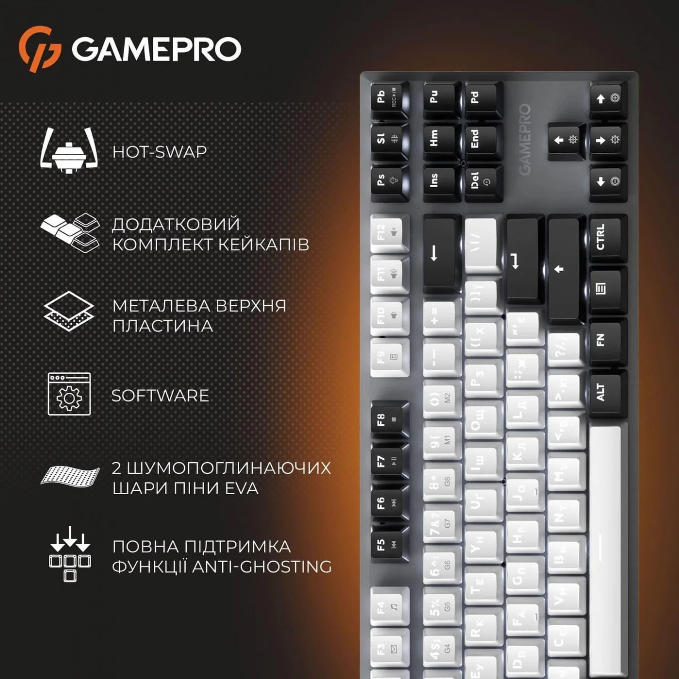 Клавіатура GAMEPRO Genesis Joker MK124G