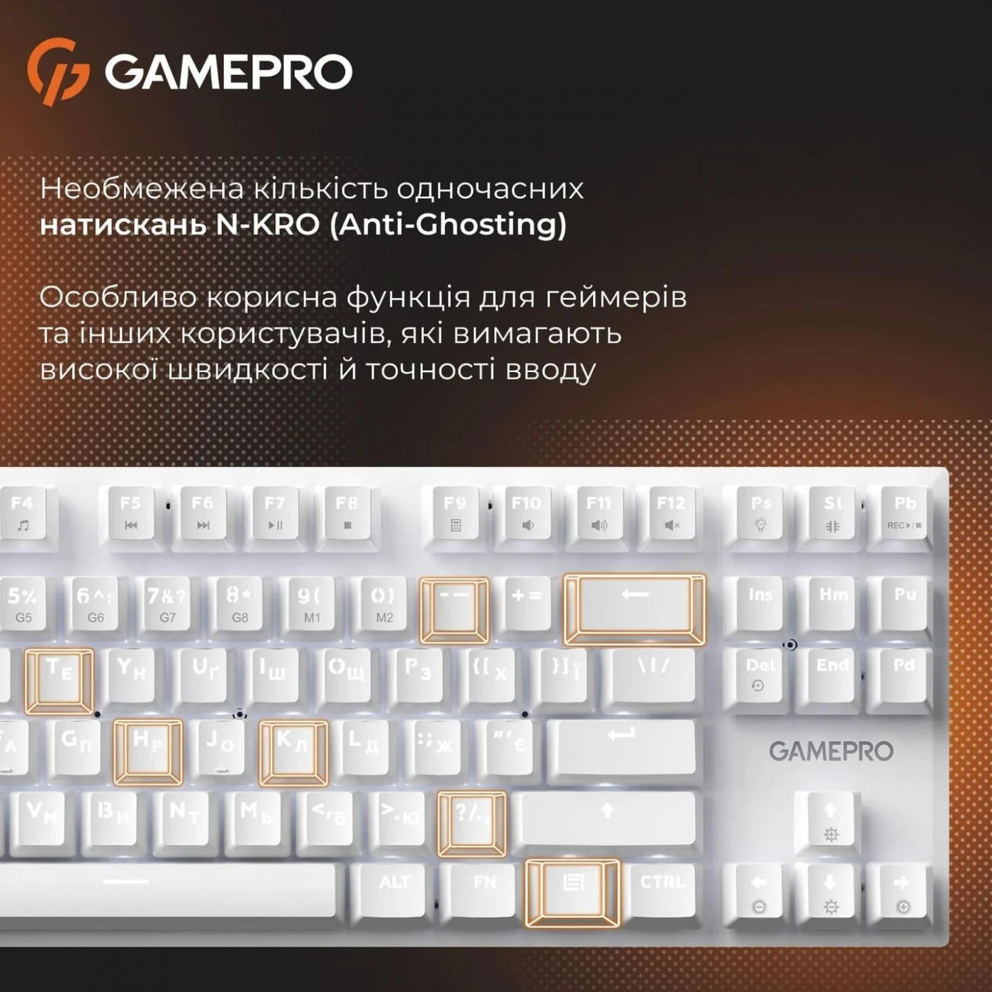 Клавіатура GAMEPRO Genesis Joker MK124W