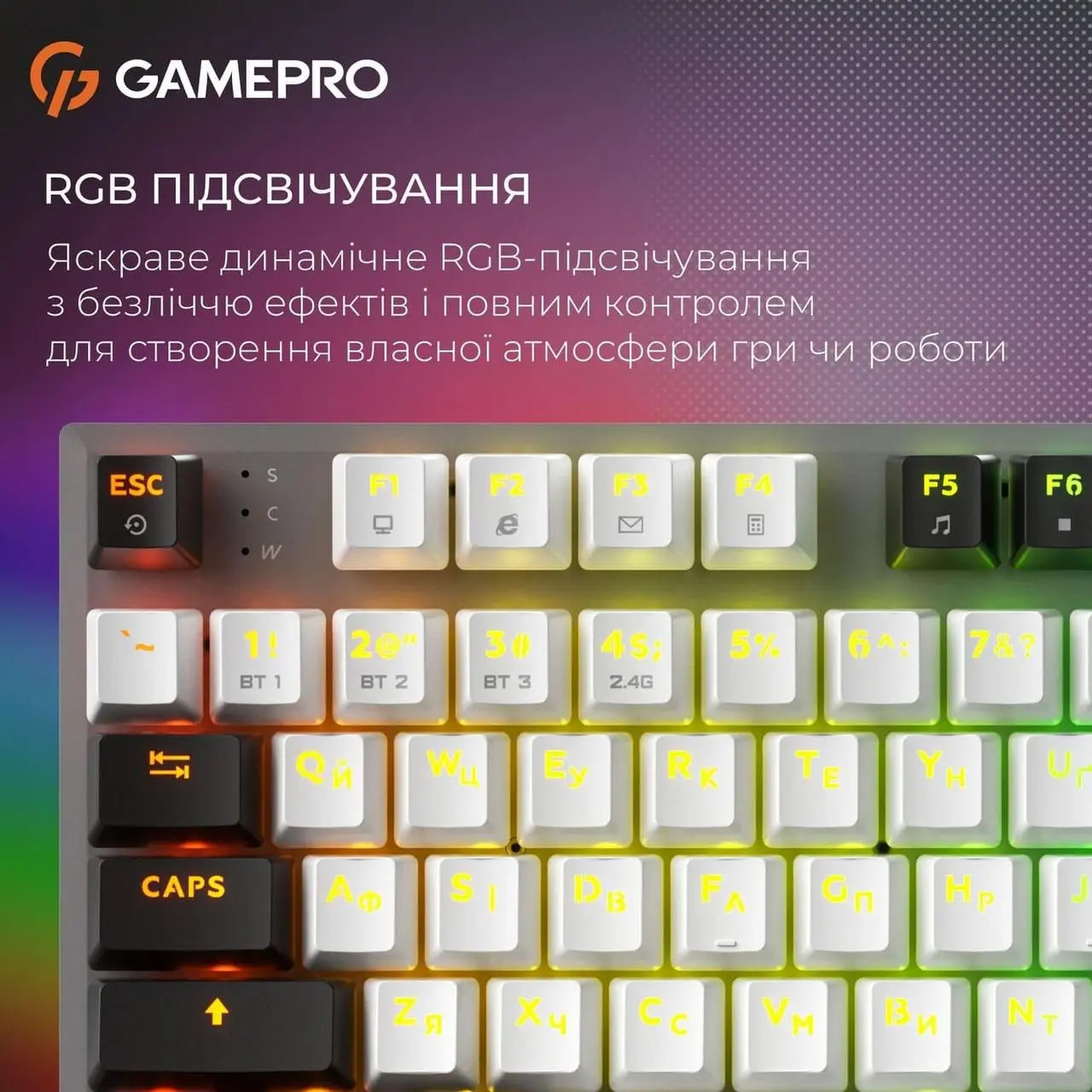 Клавіатура бездротова GAMEPRO Genesis Joker Pro MK124G