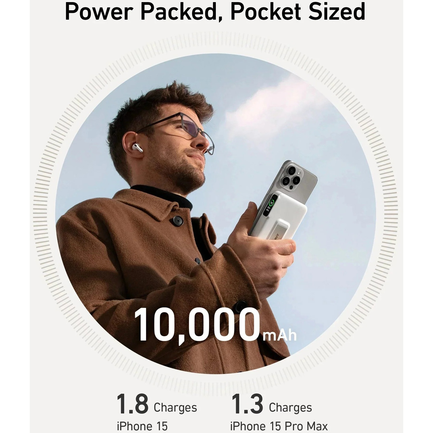 Повербанк MagSafe ANKER MagGo 27W 10000mAh White (A1654G21)