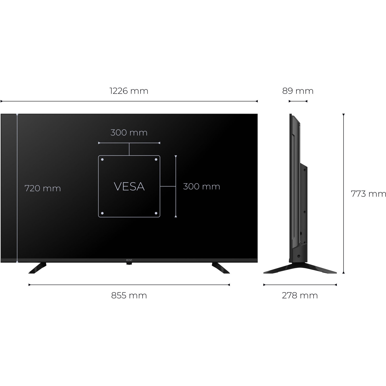Телевізор KIVI 55" QLED 4K 55U820KB