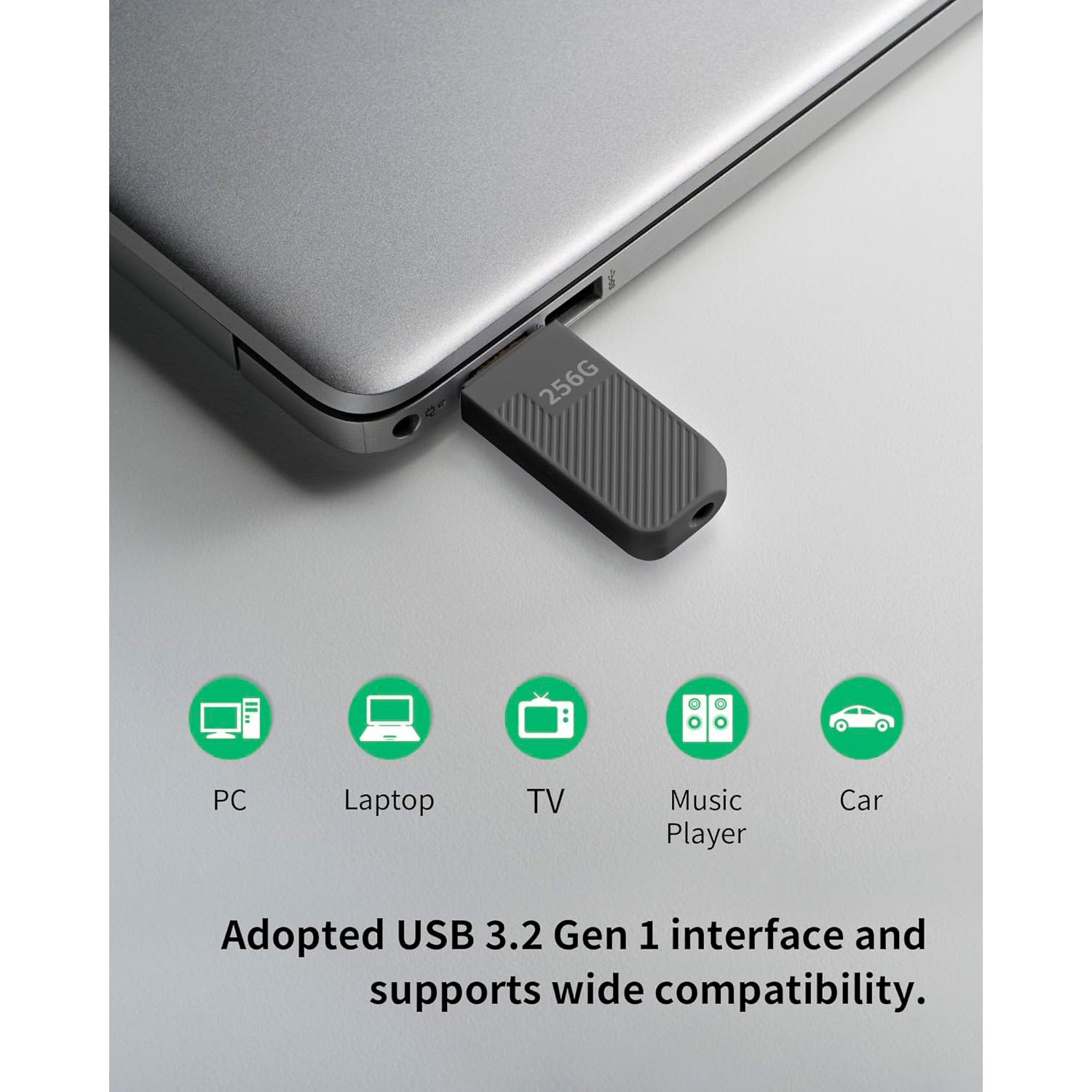 Флешка 256GB ACER UP300 USB 3.2 Black (BL.9BWWA.528)