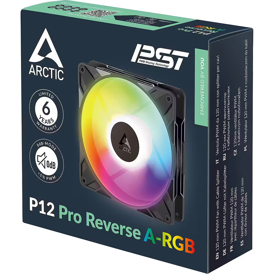 Вентилятор ARCTIC P12 Pro A-RGB Reverse Black (ACFAN00322A)