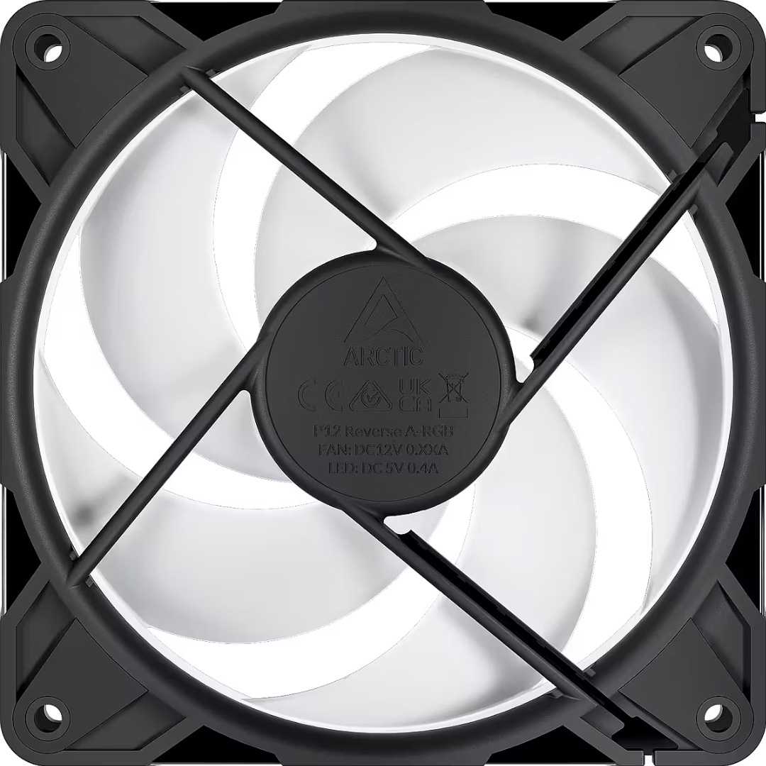 Комплект вентиляторів ARCTIC P12 Pro A-RGB Reverse Black 3-Pack (ACFAN00333A)