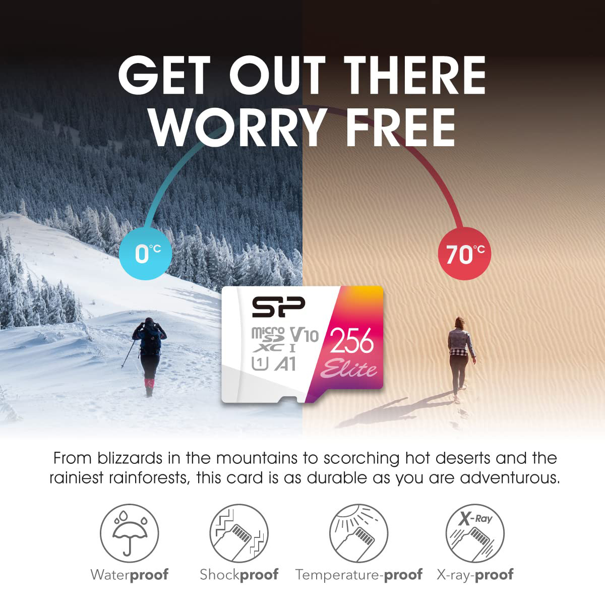 Карта пам'яті SILICON POWER microSDHC Elite Colorful 32GB UHS-I V10 A1 Class 10 + SD-adapter (SP032GBSTHBV1V20SP)