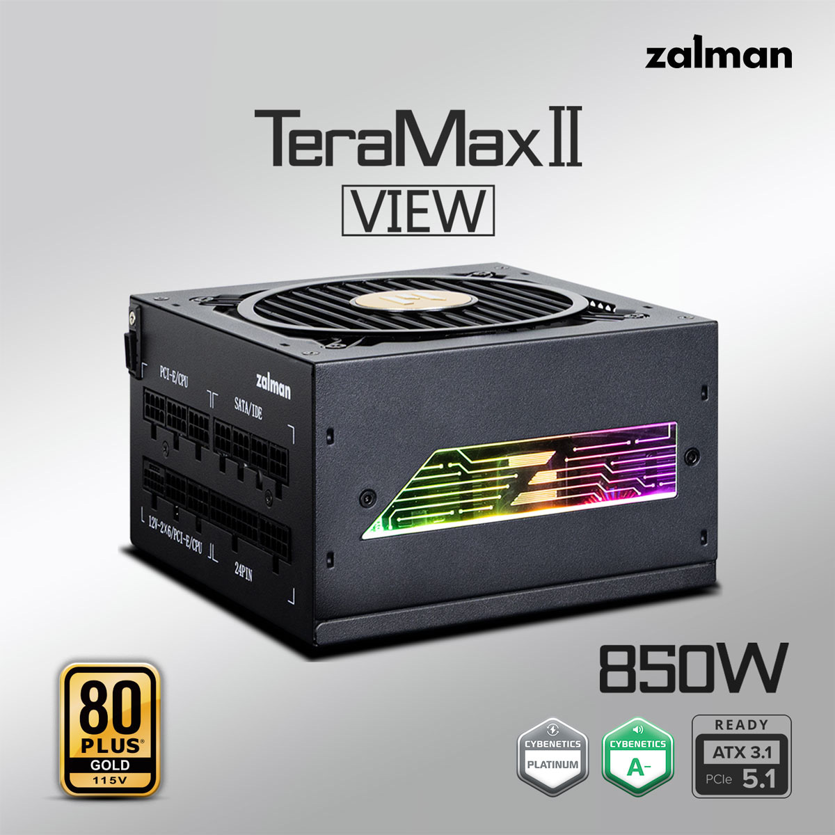 Блок живлення 850W ZALMAN TeraMax II View ZM850-TMX2VIEW