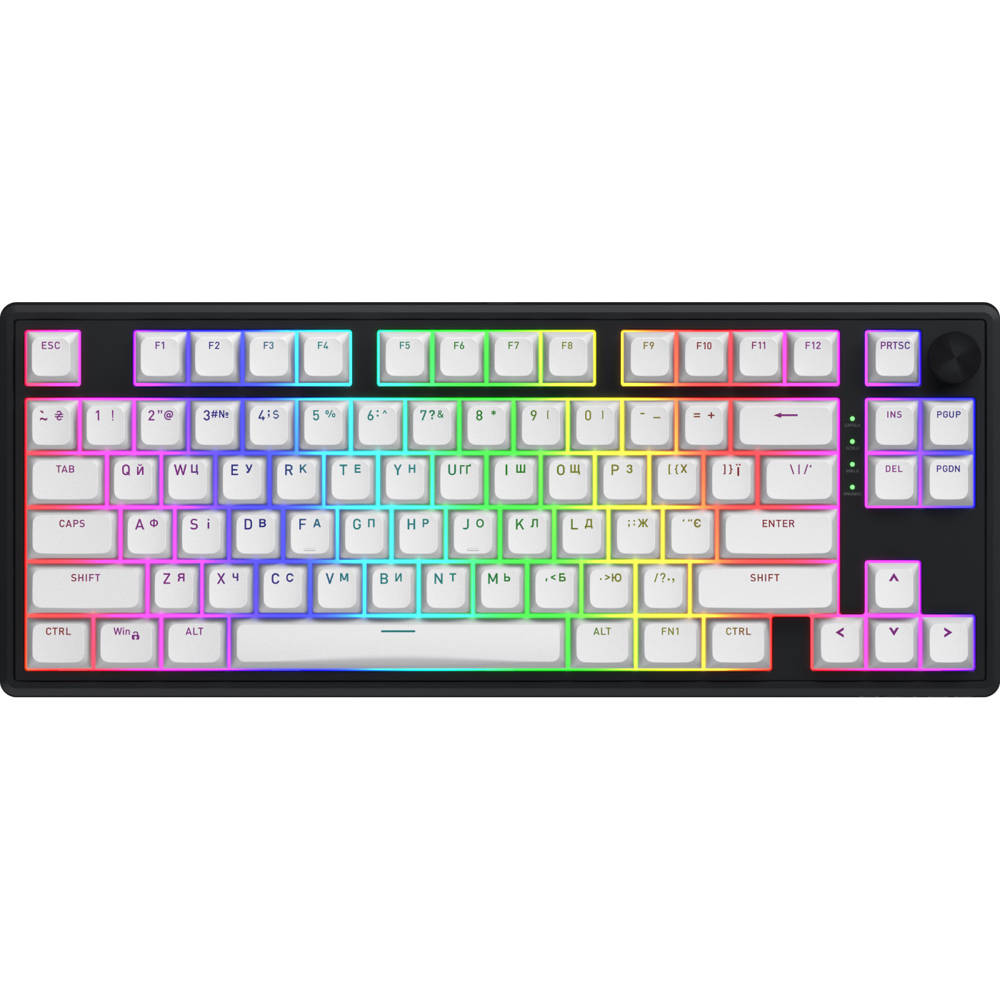 Клавіатура HATOR Skyfall MAG Ultra 8K 80 Aurum Ice Switch UA Black/White (HTK1880UA)