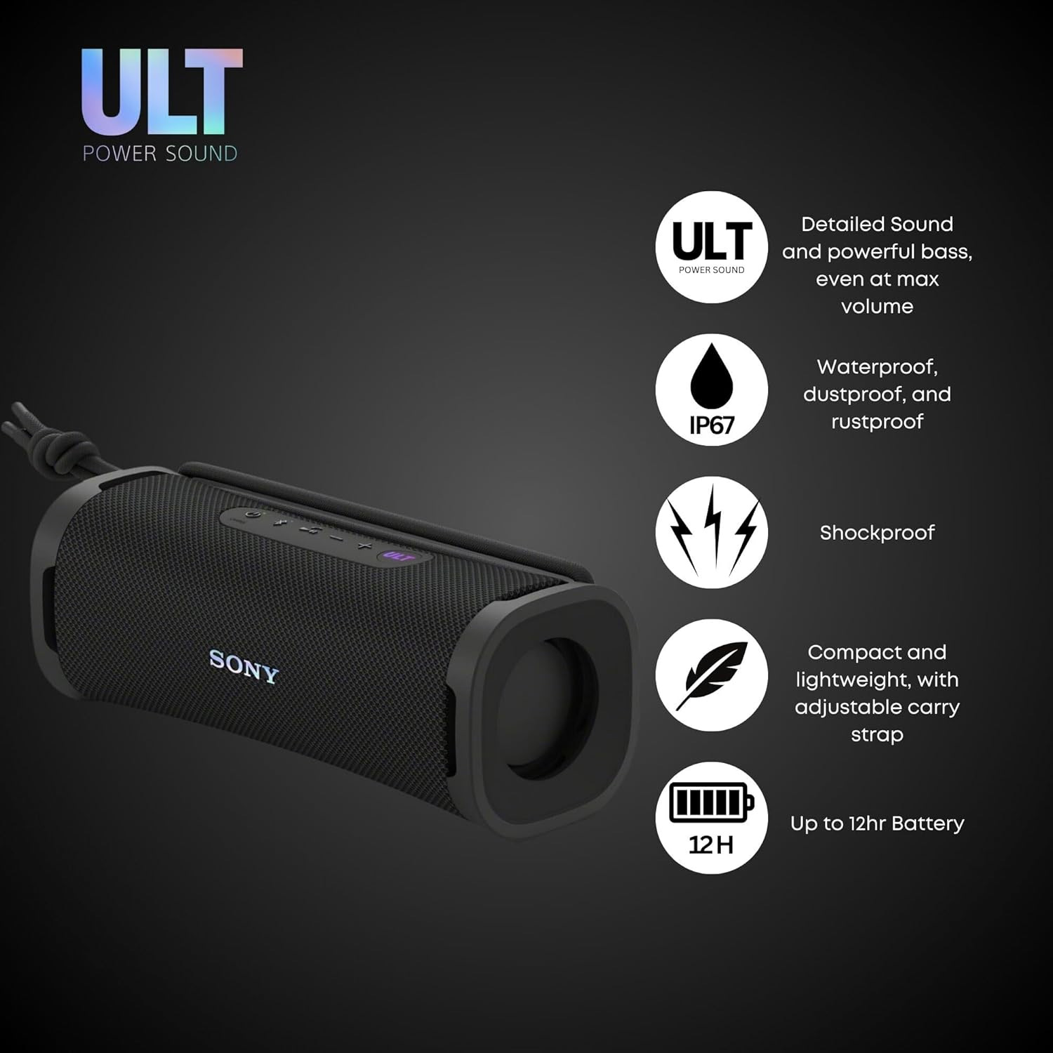 Портативна колонка SONY ULT Field 1 Black