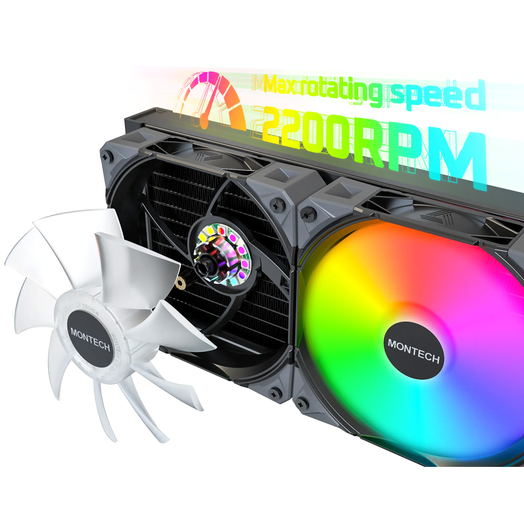 Система водяного охлаждения MONTECH HyperFlow Digital 360 Black