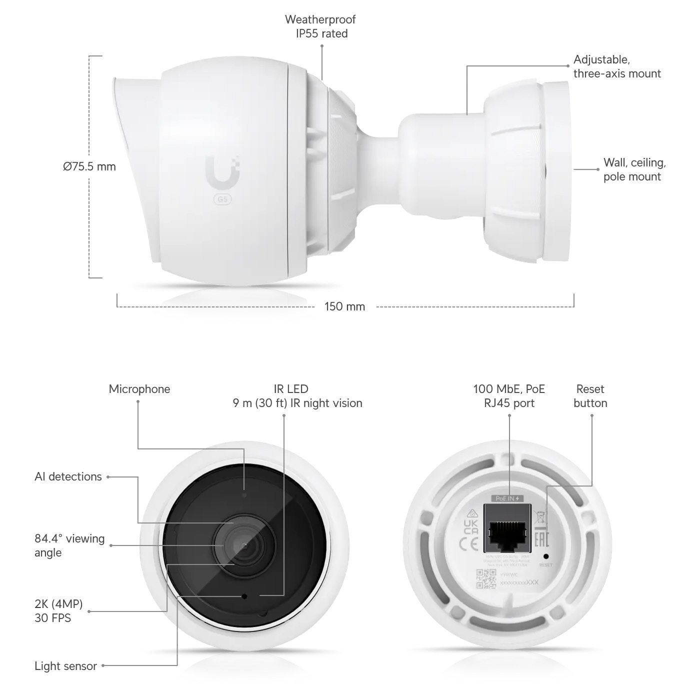 IP-камера UBIQUITI UniFi G5 Bullet (UVC-G5-BULLET)