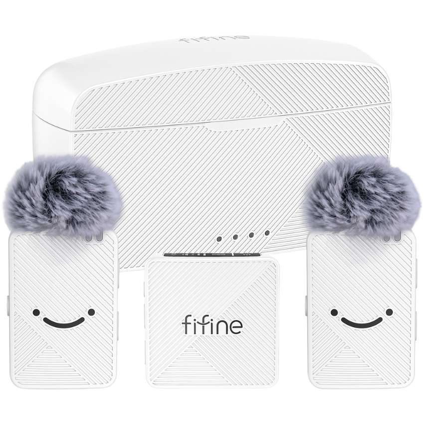 Беспроводной петличный микрофон FIFINE M9W White