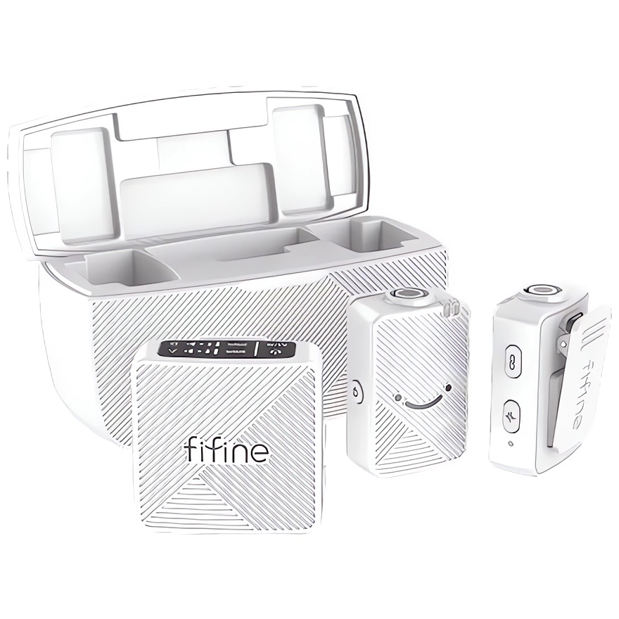 Беспроводной петличный микрофон FIFINE M9W White