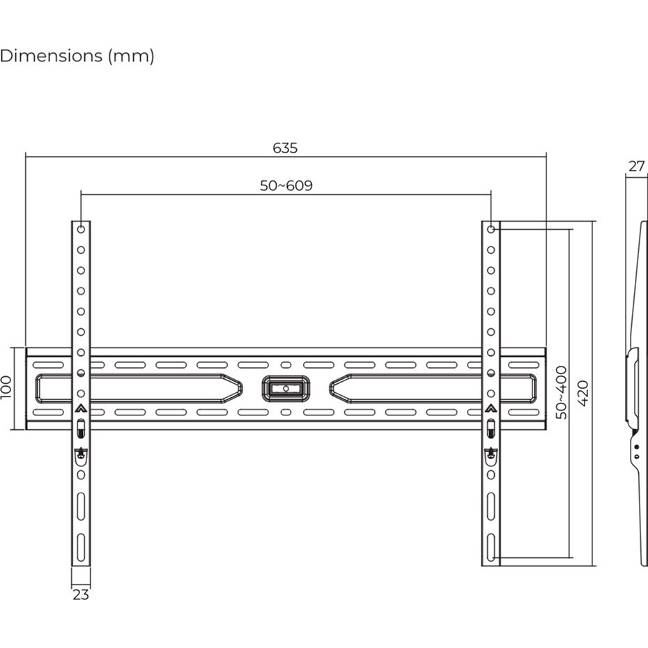 Кріплення настінне для ТВ BRATECK KL36-46F 37"-86" Black