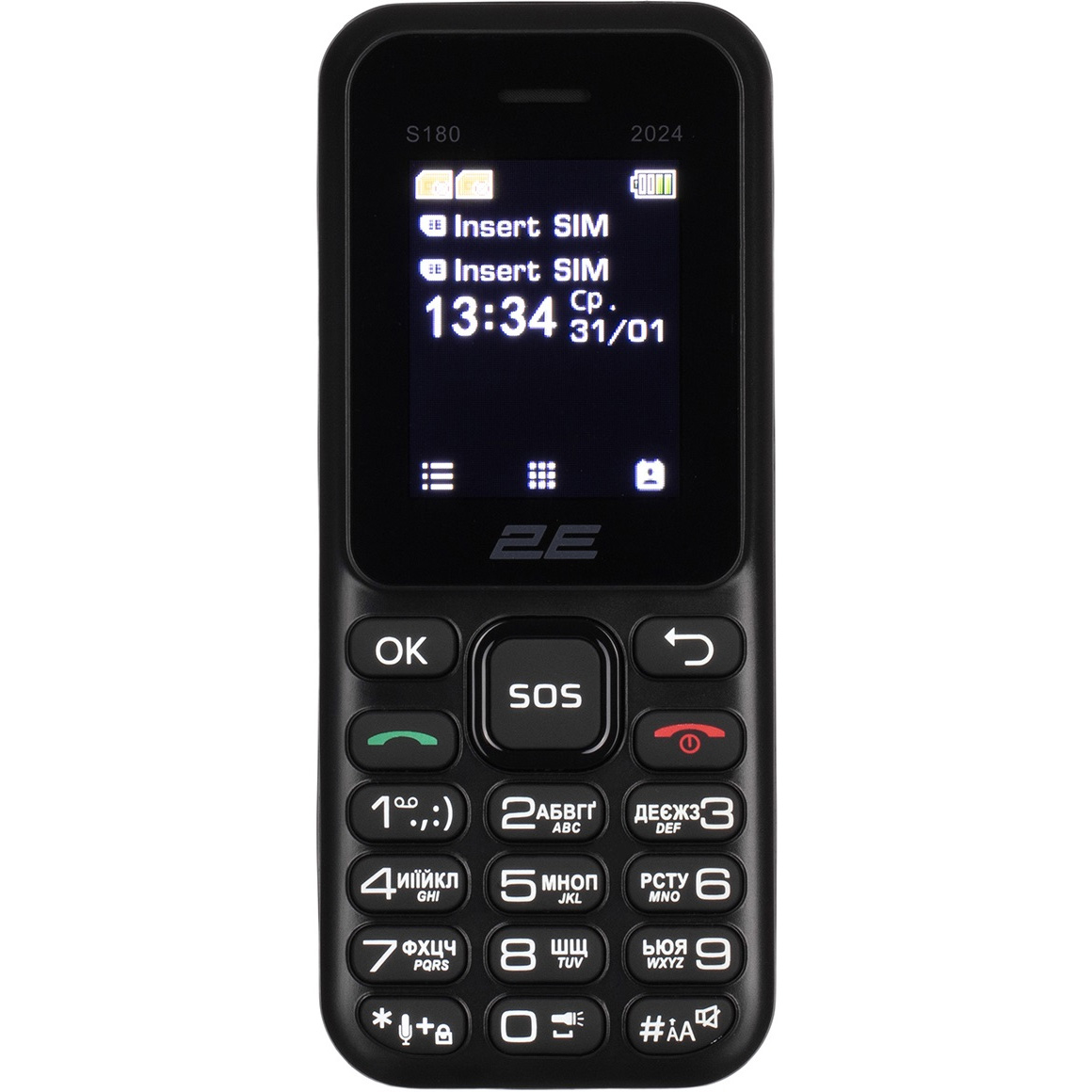 Мобильный телефон 2E S180 2024 Black