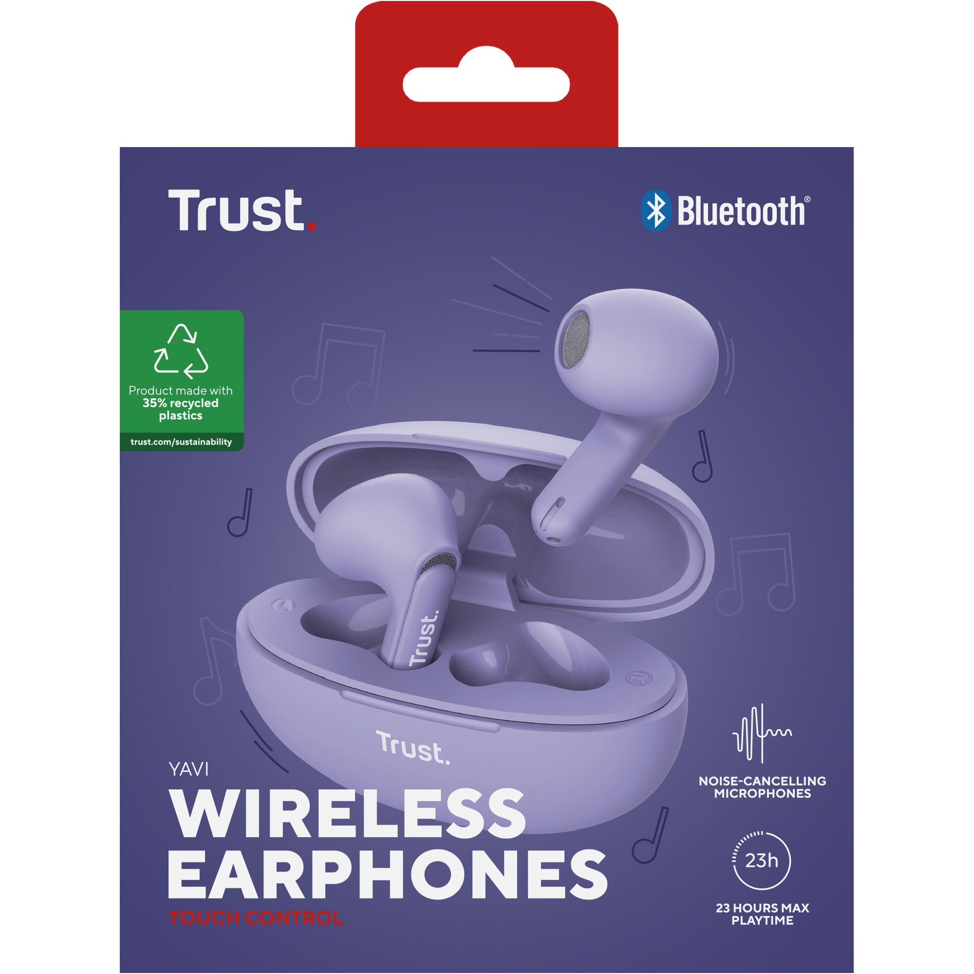 Навушники TRUST Yavi Earphones Purple (25299)