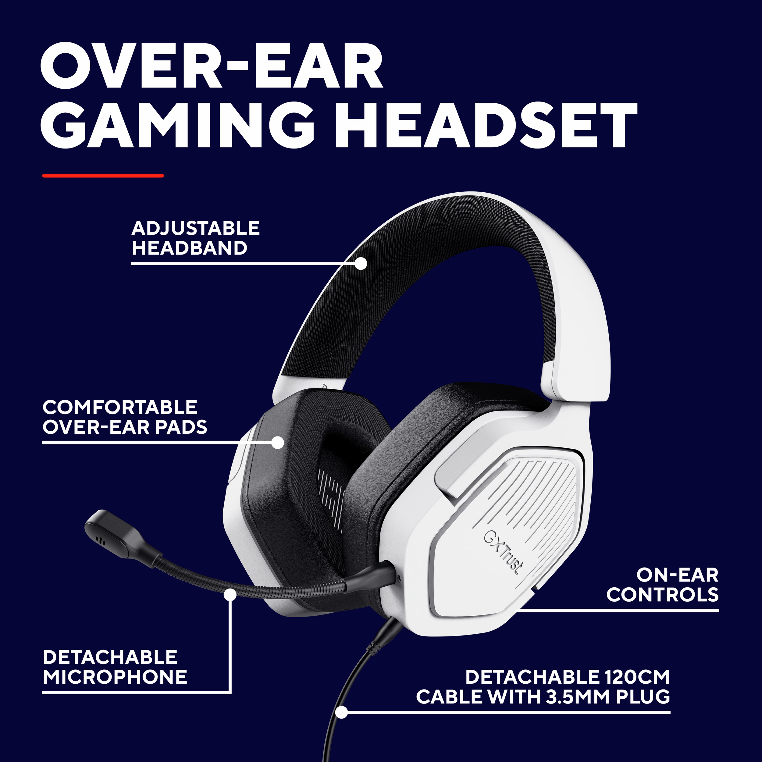 Навушники геймерскі TRUST Gaming GXT 492W Carus (25448)