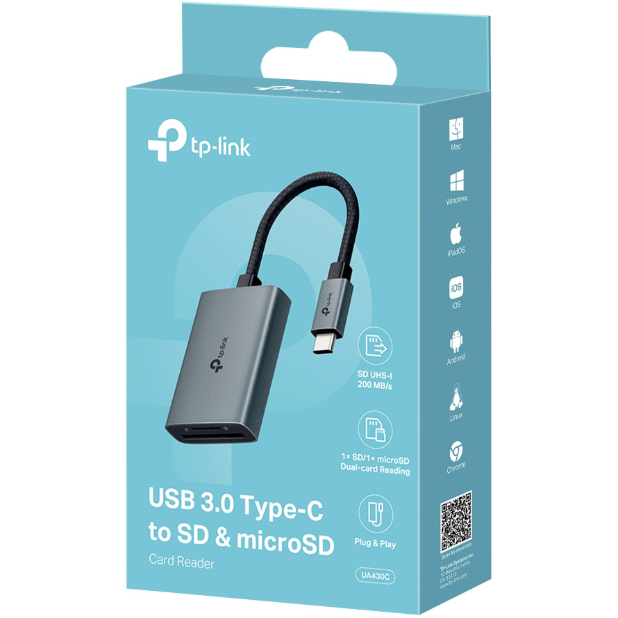 Кардрідер TP-LINK UA430C USB3.0 Type-C to SD/microSD