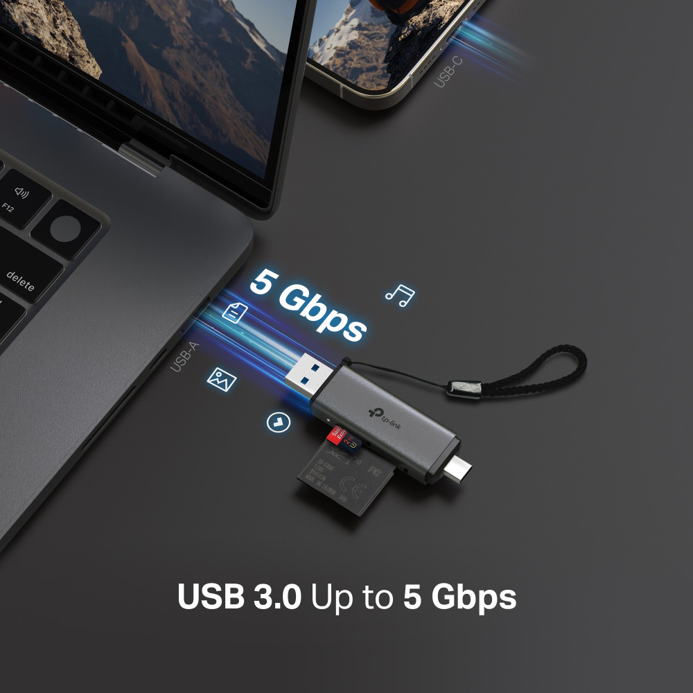 Кардридер TP-LINK UA430D USB3.0 Type-C/A to SD/microSD