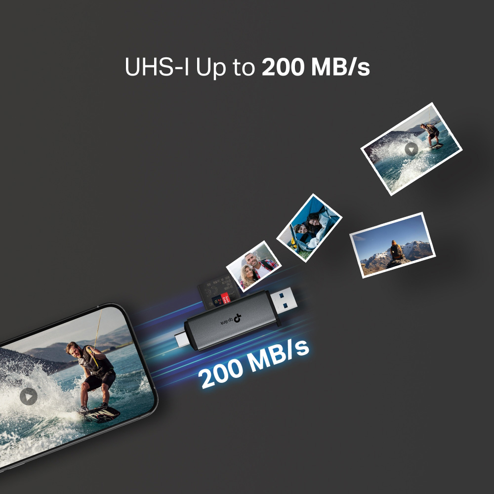 Кардридер TP-LINK UA430D USB3.0 Type-C/A to SD/microSD