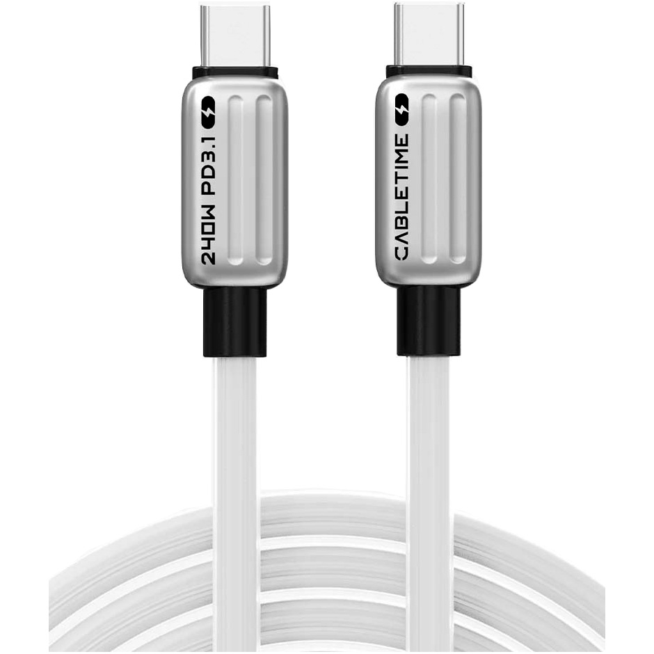 Кабель CABLETIME USB2.0 CM/CM 240W 1м White (CU07H)