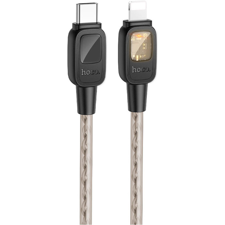 Кабель HOCO U124 Type-C-Lighting 27W 1.2м Black/Gray