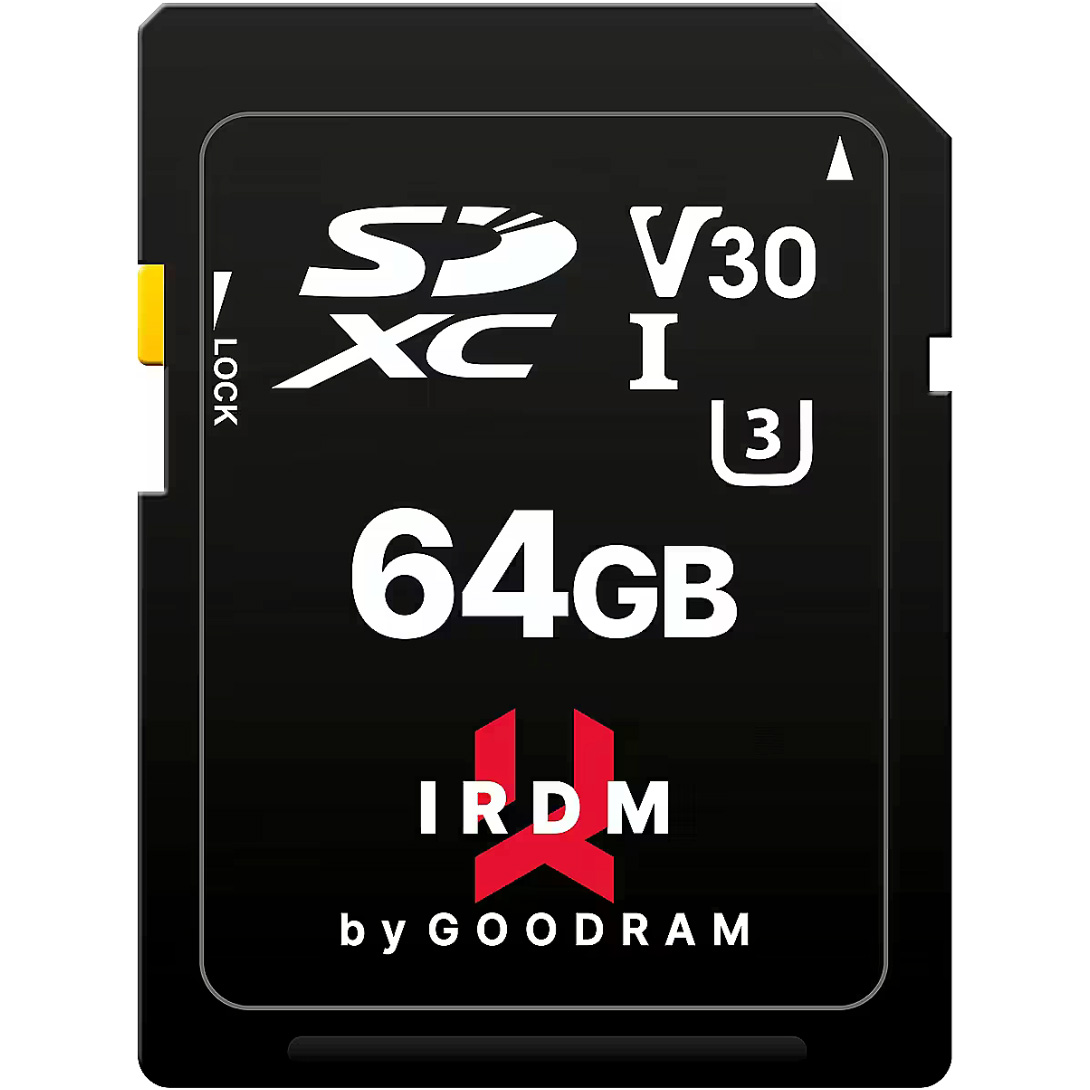 Карта пам'яті GOODRAM SDXC IRDM S3A0 64GB UHS-I U3 V30 Class 10 (IR-S3A0-0640R12)