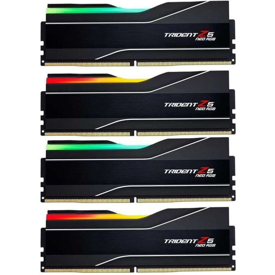 Модуль пам'яті G.SKILL Trident Z5 Neo RGB DDR5 6000MHz 256GB Kit 4x64GB Matte Black (F5-6000J3644D64GX4-TZ5NR)