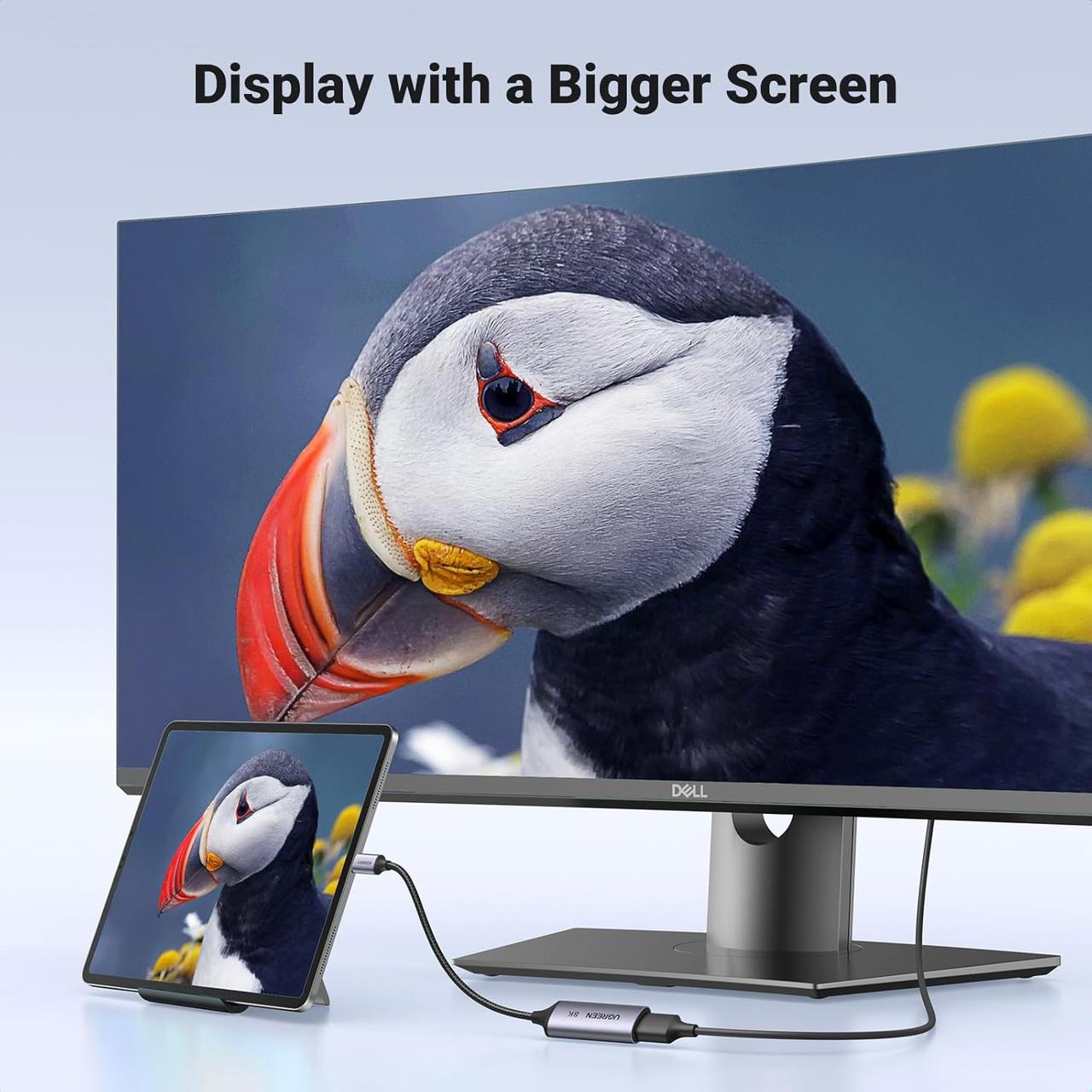 Адаптер UGREEN CM654 USB-C to DisplayPort 0.1м 8K@60Hz Gray (15575)