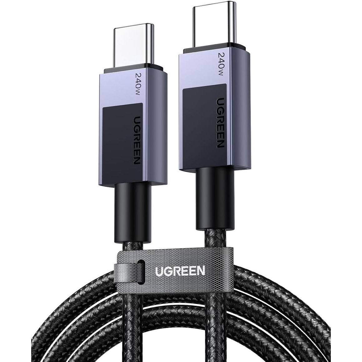 Кабель UGREEN L513 USB 2.0 Type-C to Type-C 240W PD3.1 1м Black (45067)