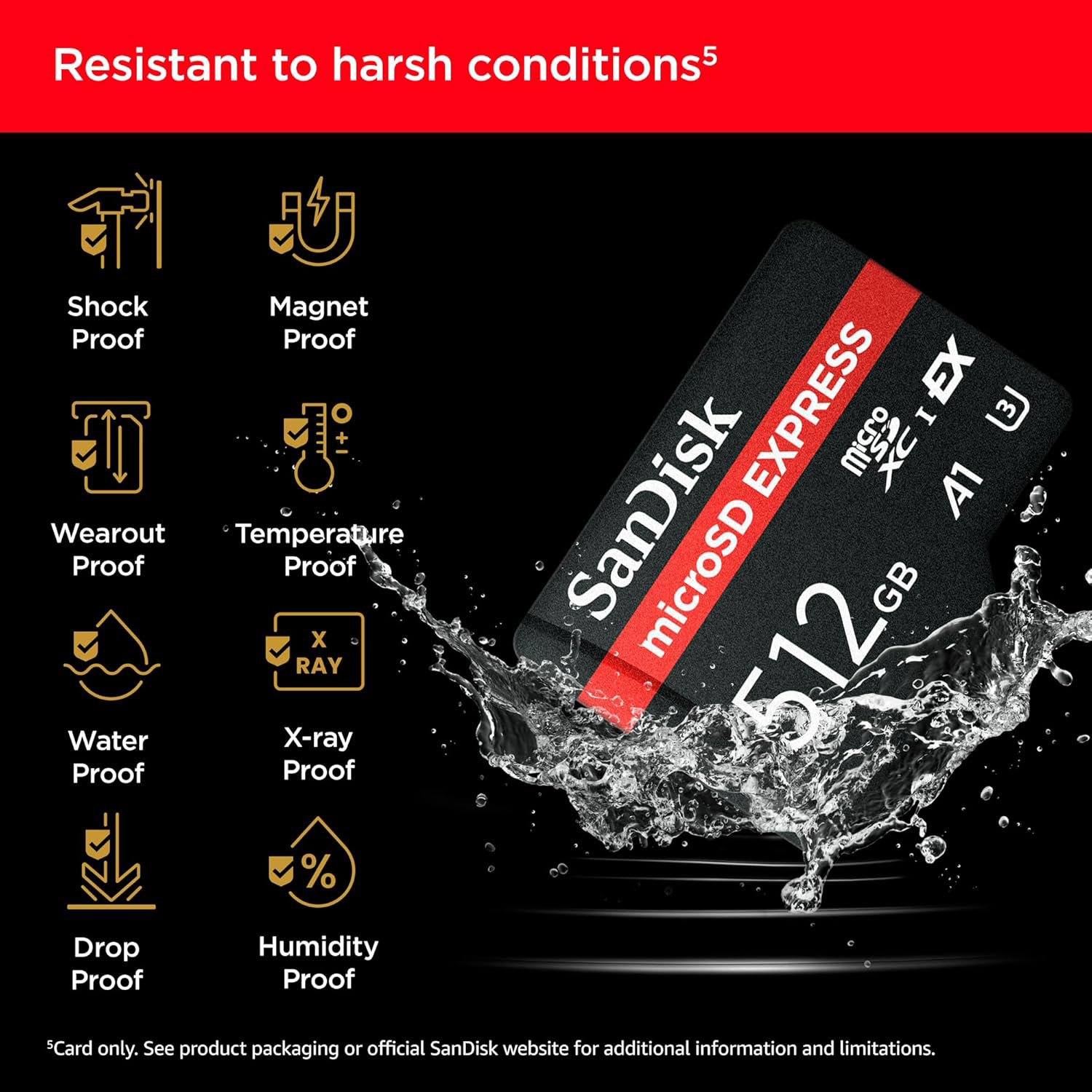Карта пам'яті SANDISK microSDXC Express 512GB UHS-I U3 A1 Class 10 (SDSQXFN-512G-GN4NN)
